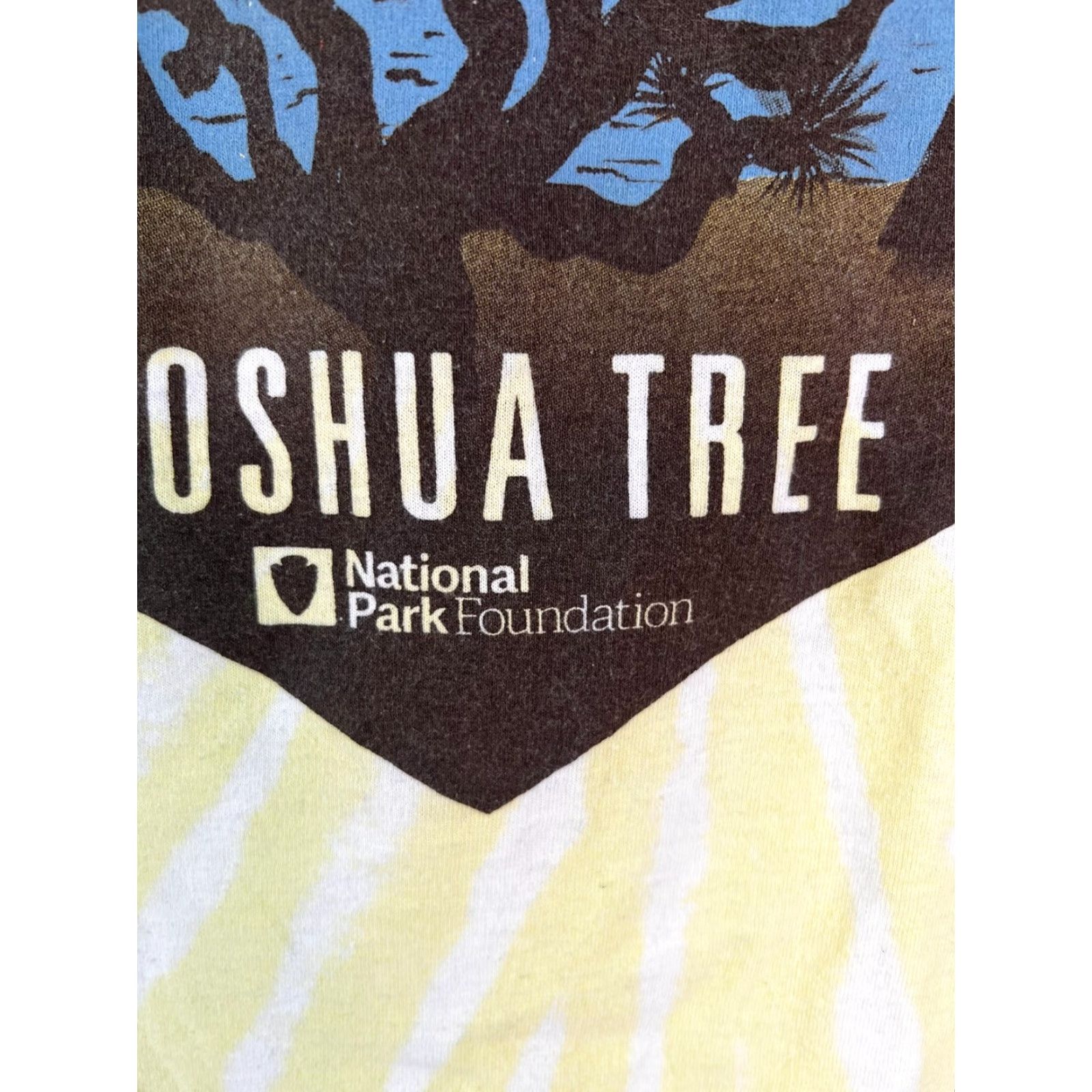 Vintage Joshua Tree National Park Mens Yellow Reverse Tie Dye Graphic T Shirt Size L Size US L / EU 52-54 / 3 - 3 Thumbnail