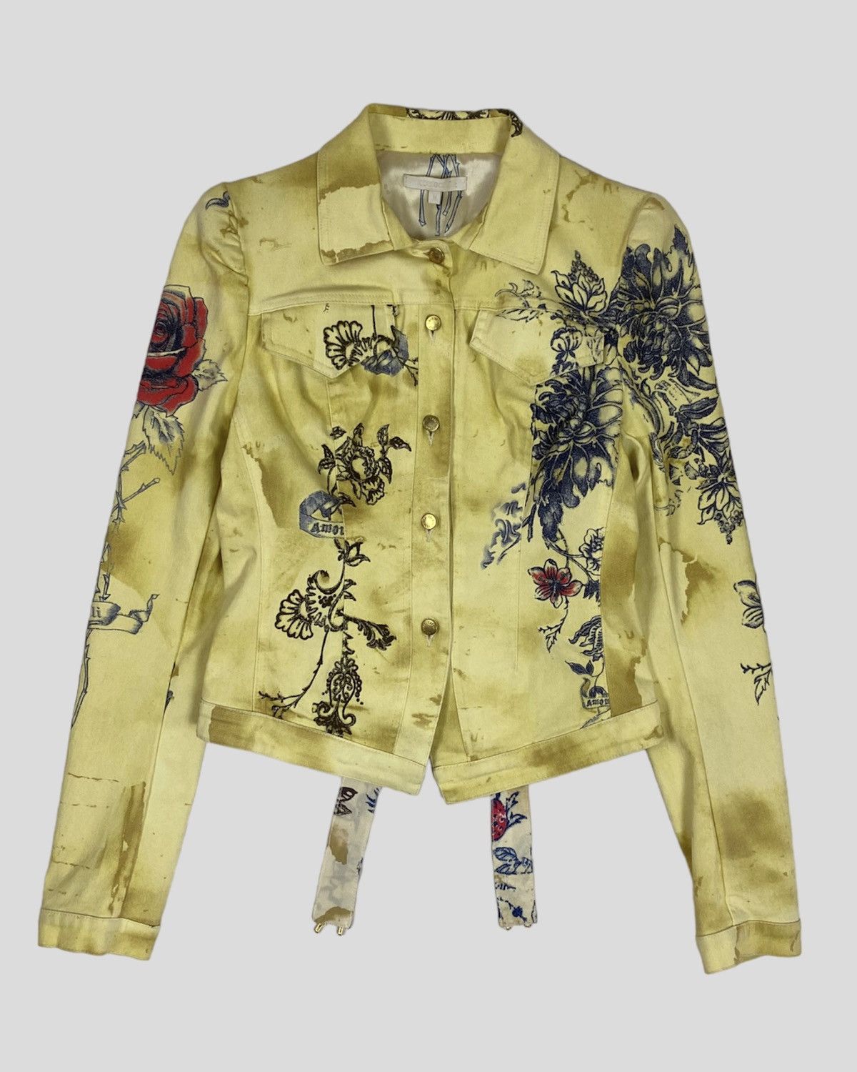 image of Archival Clothing x Roberto Cavalli Archive Roberto Cavalli Ss03 Tattoo Tiger Print Jacket, Women's