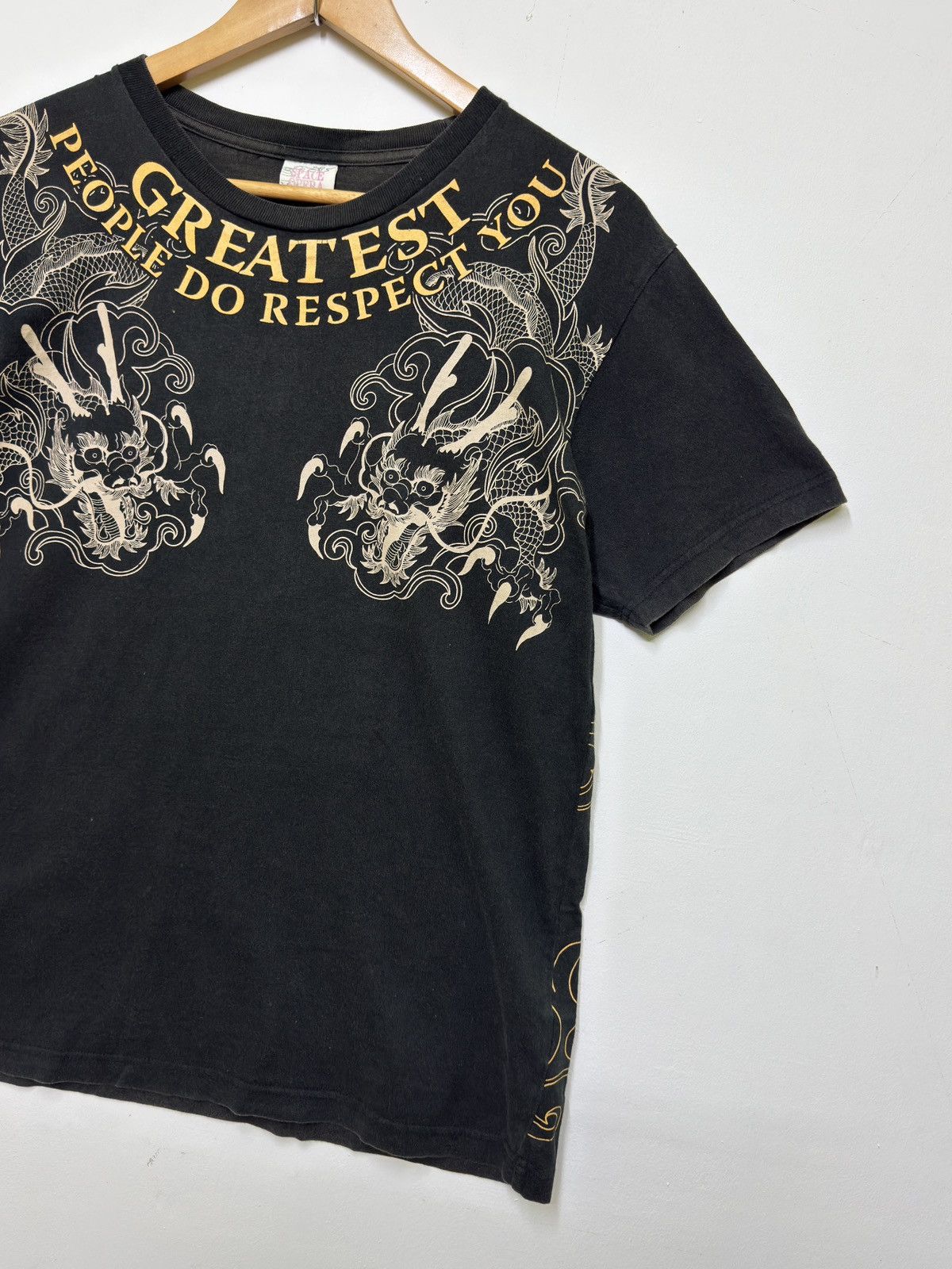 Vintage Vintage Dragon Big Graphic Motors Poem Faded Black Size US S / EU 44-46 / 1 - 4 Thumbnail