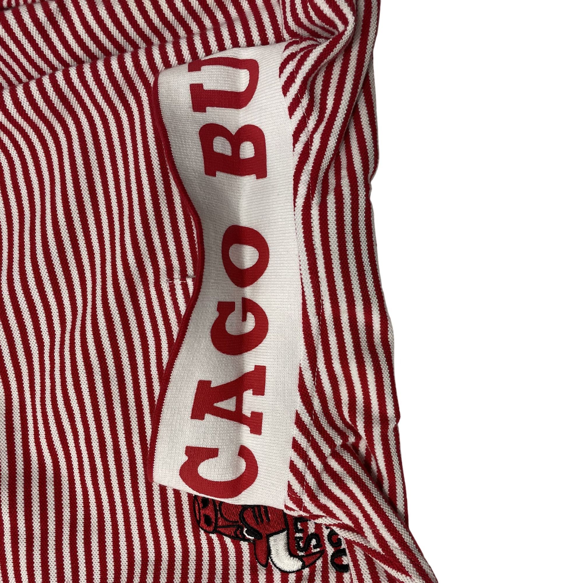NBA Vtg NBA Stripe Polo CHICAGO BULLS Basketball LOGO Shirt Size US L / EU 52-54 / 3 - 8 Thumbnail