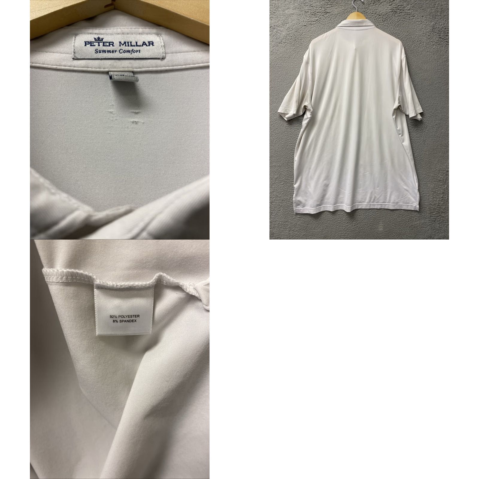 Peter Millar Peter Millar Polo Shirt Men's XL Summer Comfort Performance Stretch White/134-17 Size US XL / EU 56 / 4 - 8 Thumbnail