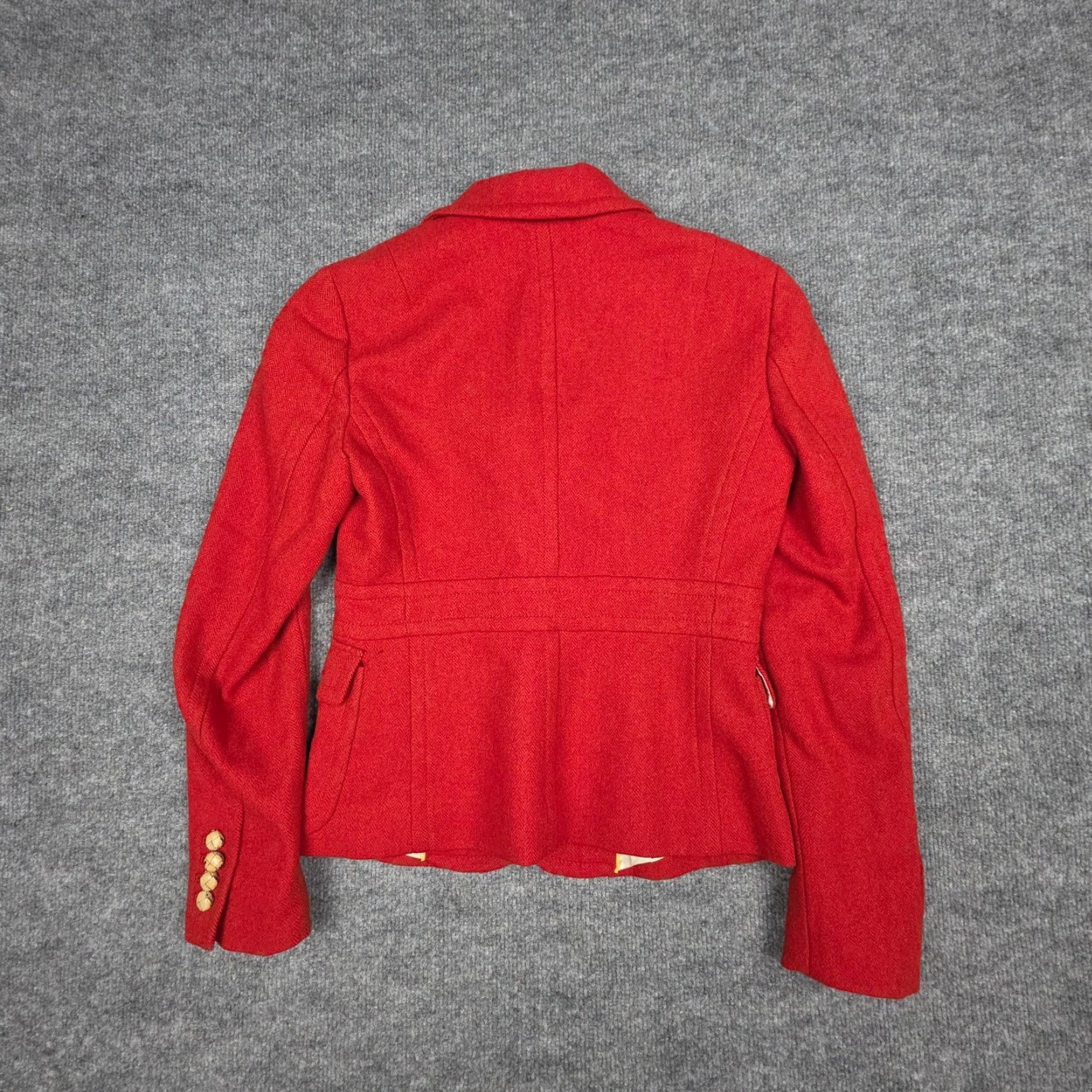 J.Crew J. Crew Wool Blazer Women's Size 2 Red Button Pockets Lined Short Size 26" / US 2 / IT 38 - 2 Thumbnail