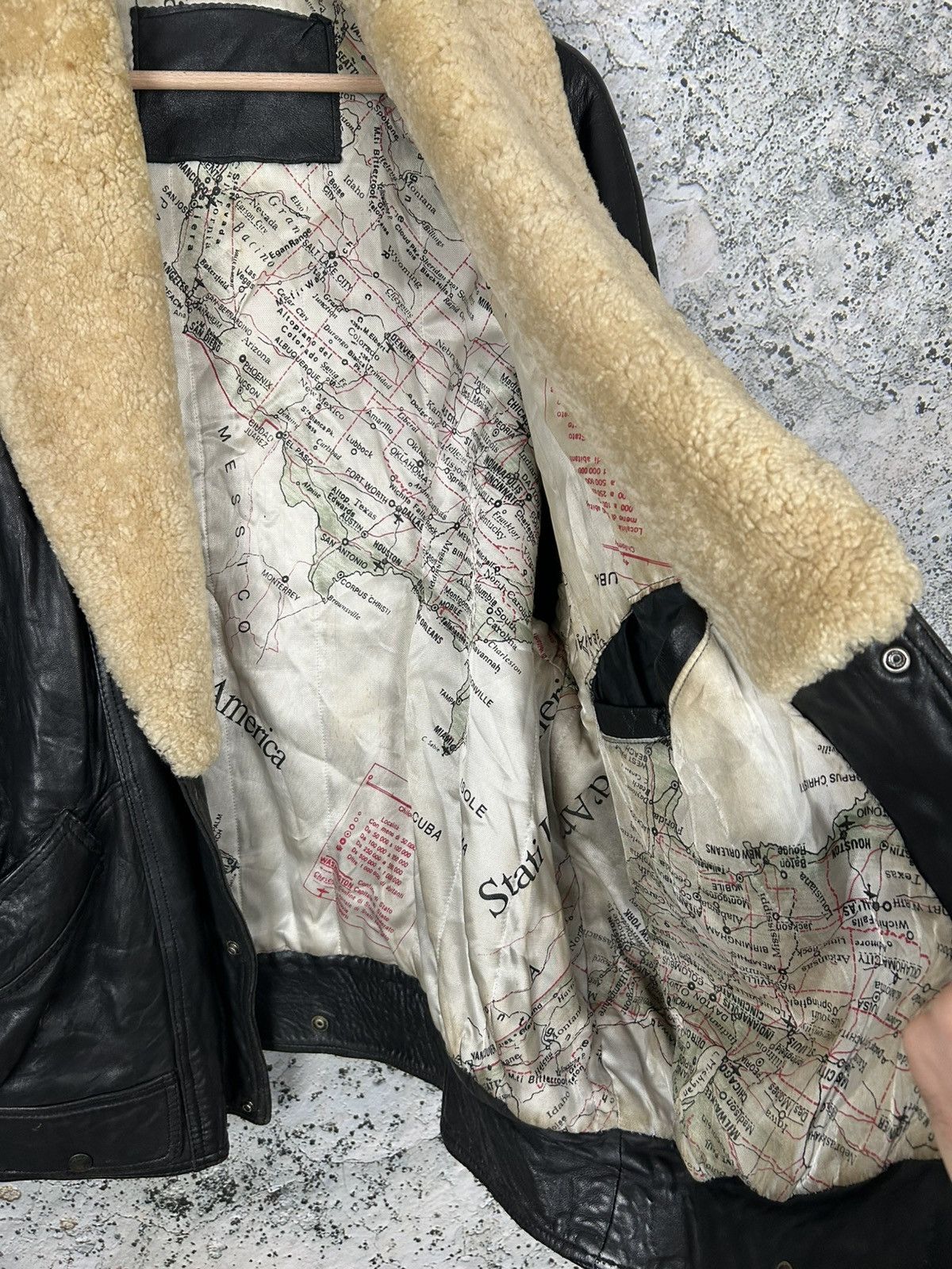 Genuine Leather Vintage Genuine Leather Sherpa Military Jacket Archive 90s Size US XL / EU 56 / 4 - 8 Thumbnail