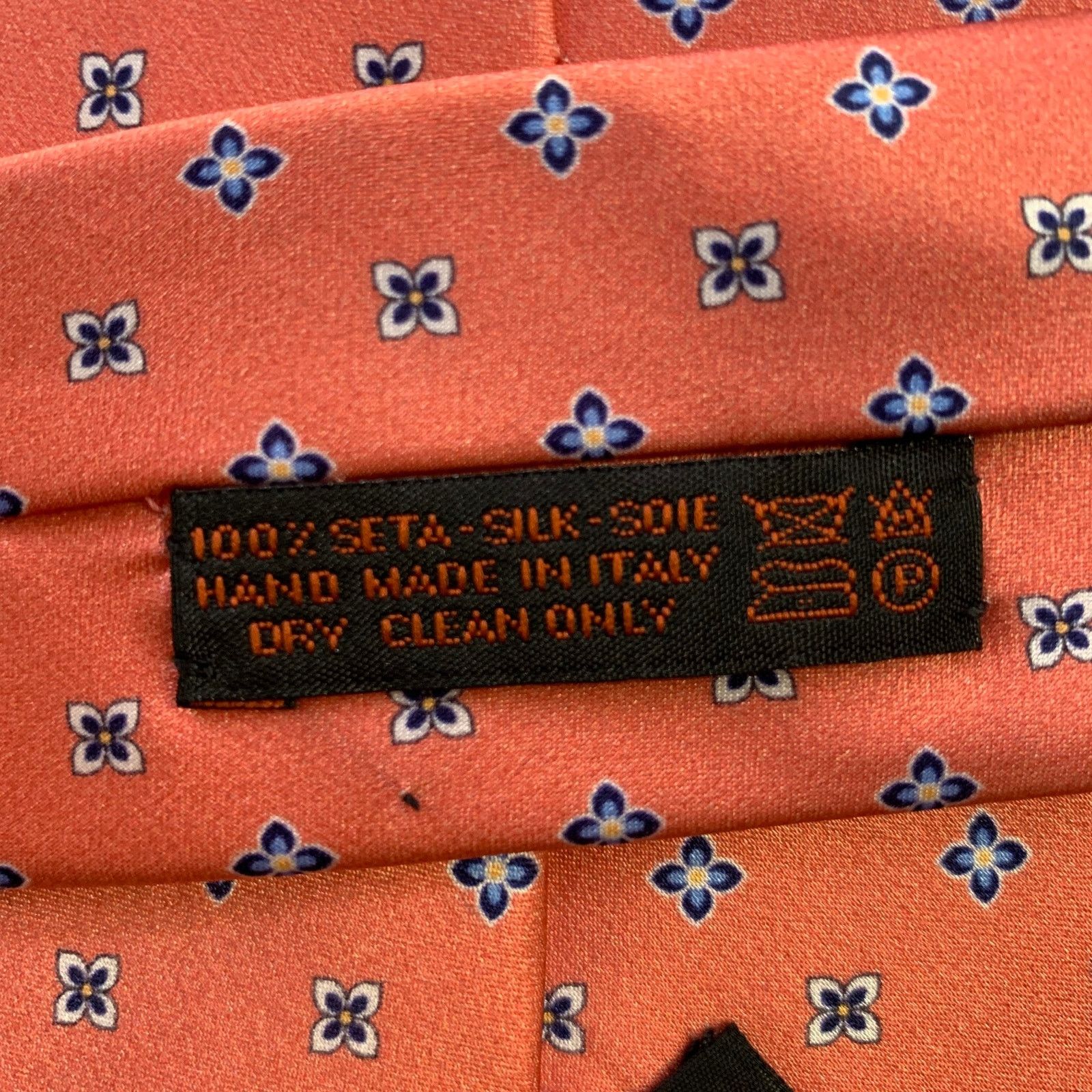 Dolcepunta DOLCEPUNTA Pink Blue Floral Silk Tie Size ONE SIZE - 4 Thumbnail