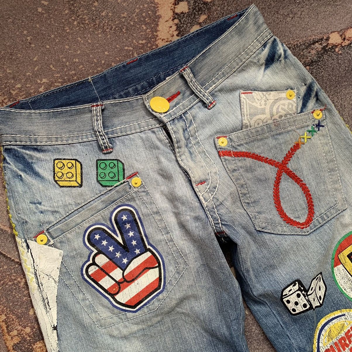 Japanese Brand × Vintage Blue Moon Blue Distressed Jeans Size US 29 - 3 Thumbnail