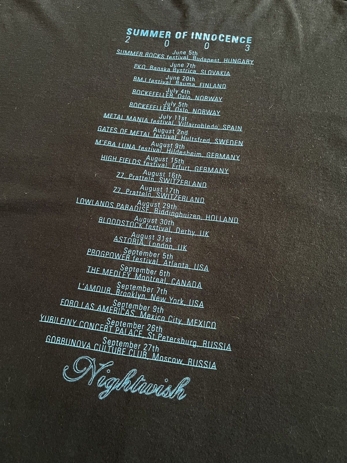 Band Tees Nightwish "Century Child" 2003 Y2K Band T-Shirt / Tee XL Size US XL / EU 56 / 4 - 7 Thumbnail