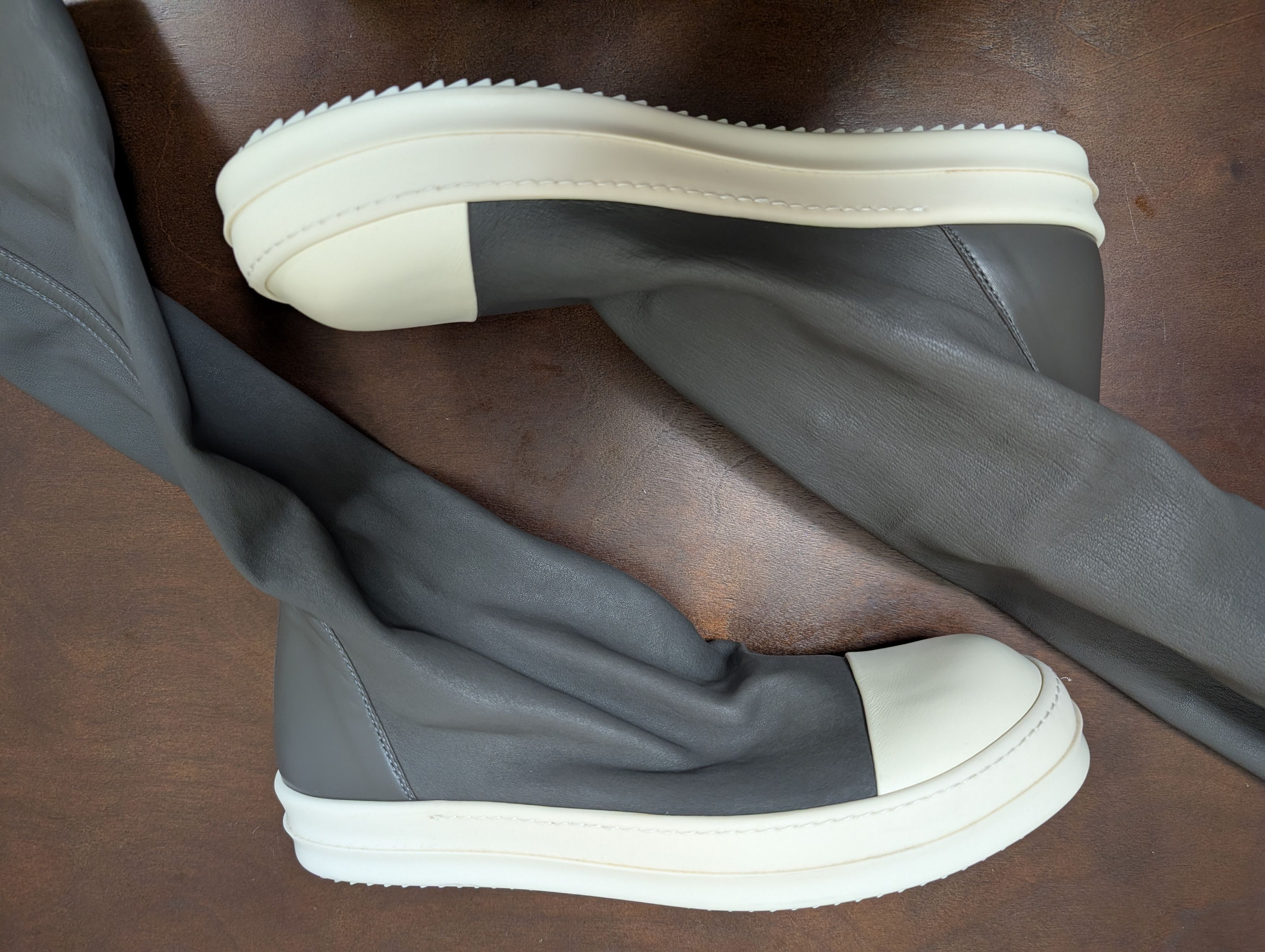 Rick Owens Rick Owens Grey Sock Sneakers Size US 9 / EU 42 - 3 Thumbnail