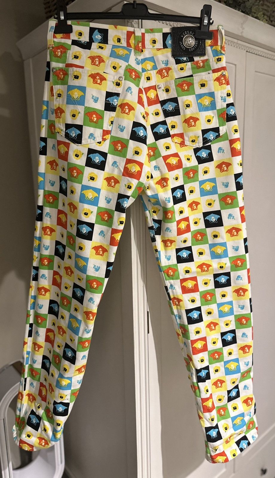 Versace Jeans Couture Vintage 90s Versace Jeans Couture Medusa Print Pants Size US 32 / EU 48 - 2 Thumbnail