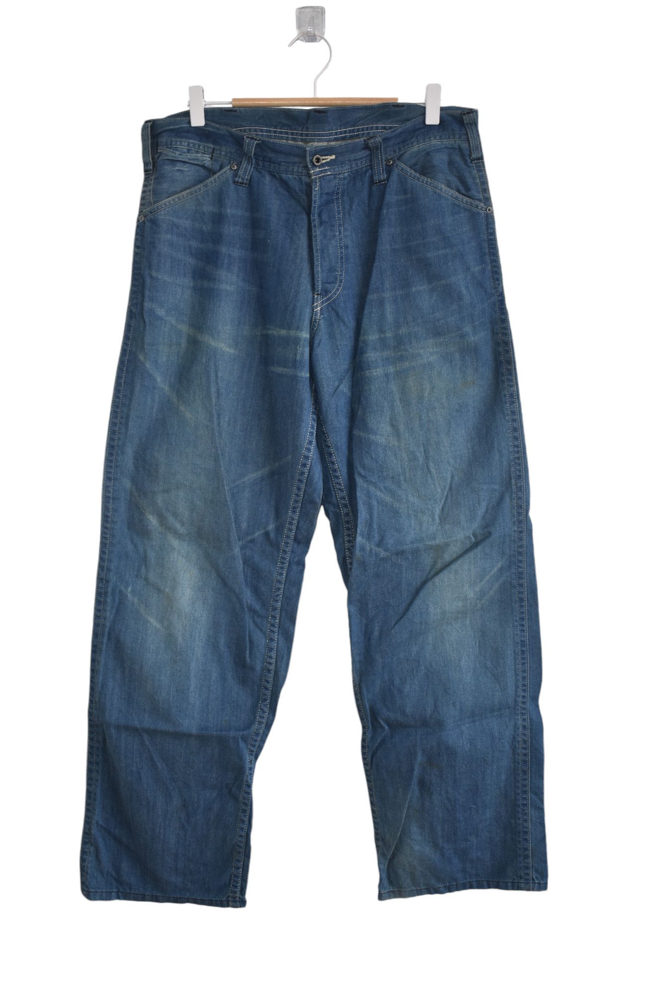 Global Work × Japanese Brand × Jean WIDE LEG 🔥 Global Work Hook Baggy Jeans W33 Size US 33 - 2 Thumbnail