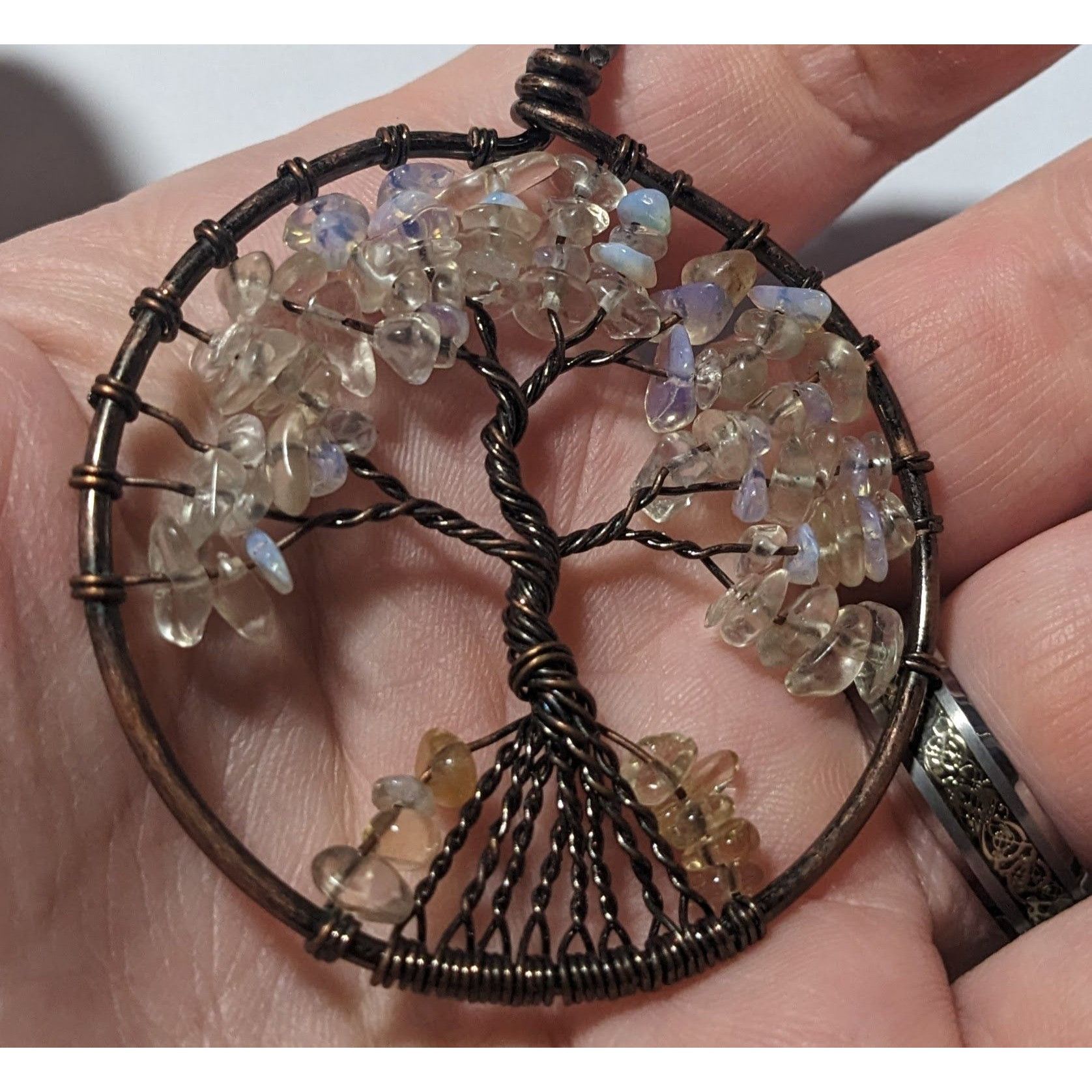 Other Moonstone Chip Tree Of Life Pendant Necklace Size ONE SIZE - 7 Thumbnail