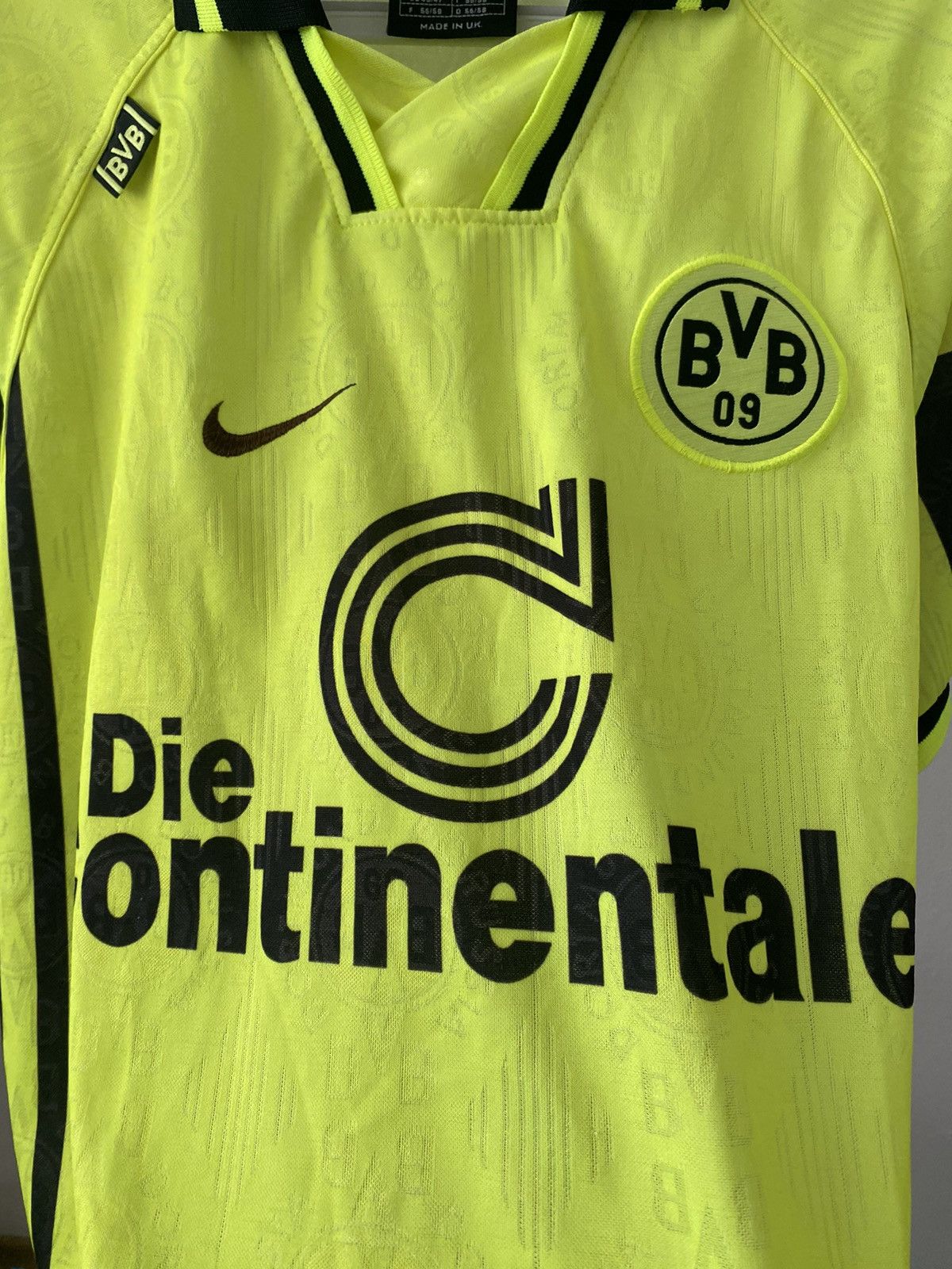 Nike × Vintage JERSEY BORUSSIA DORTMUND 1996-1997 #18 [Ricken] VINTAGE RARE Size US XL / EU 56 / 4 - 3 Thumbnail