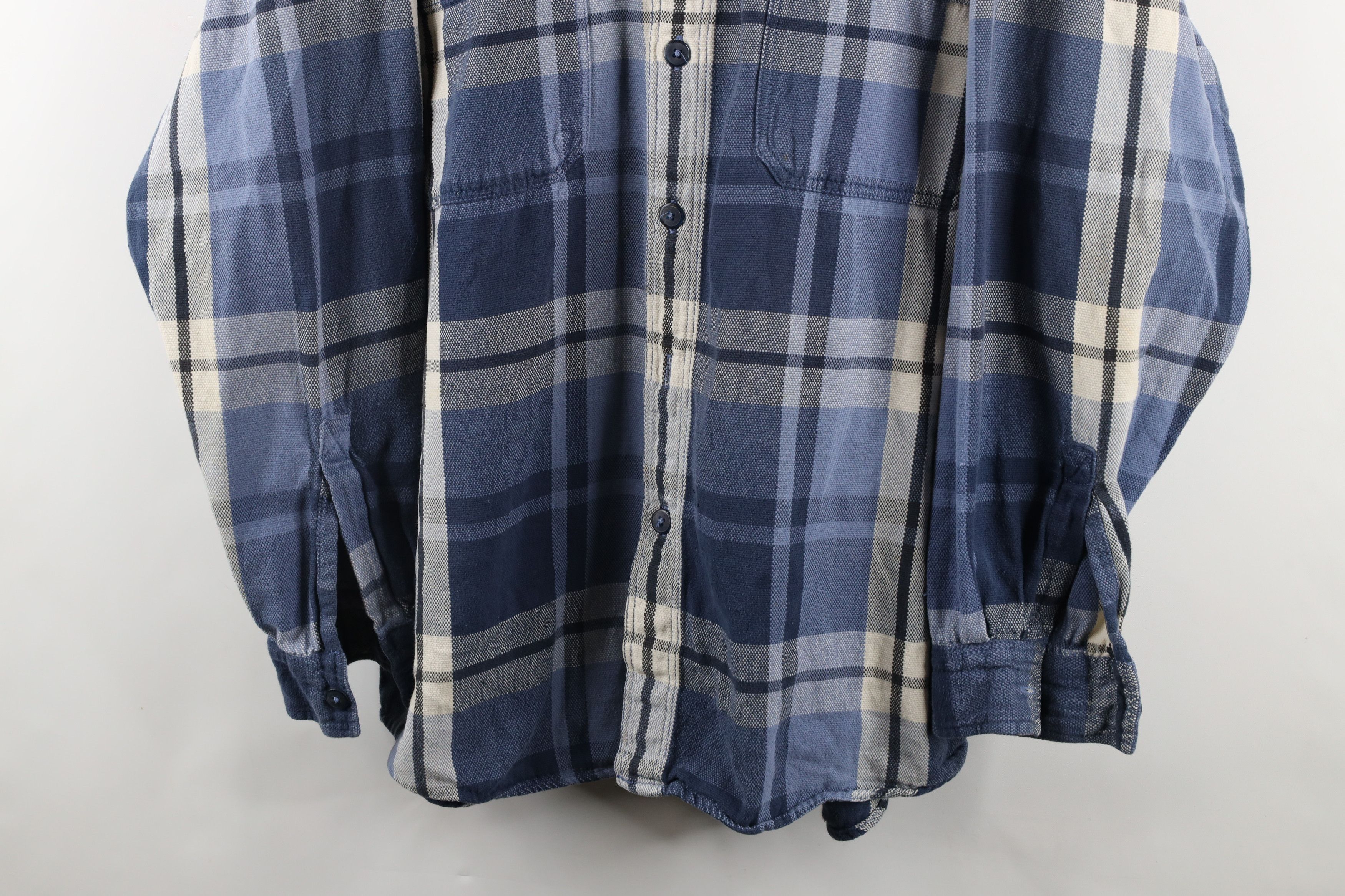 Levi's × Vintage Vintage 90s Levis Baggy Fit Heavyweight Flannel Button Shirt Size US L / EU 52-54 / 3 - 3 Thumbnail