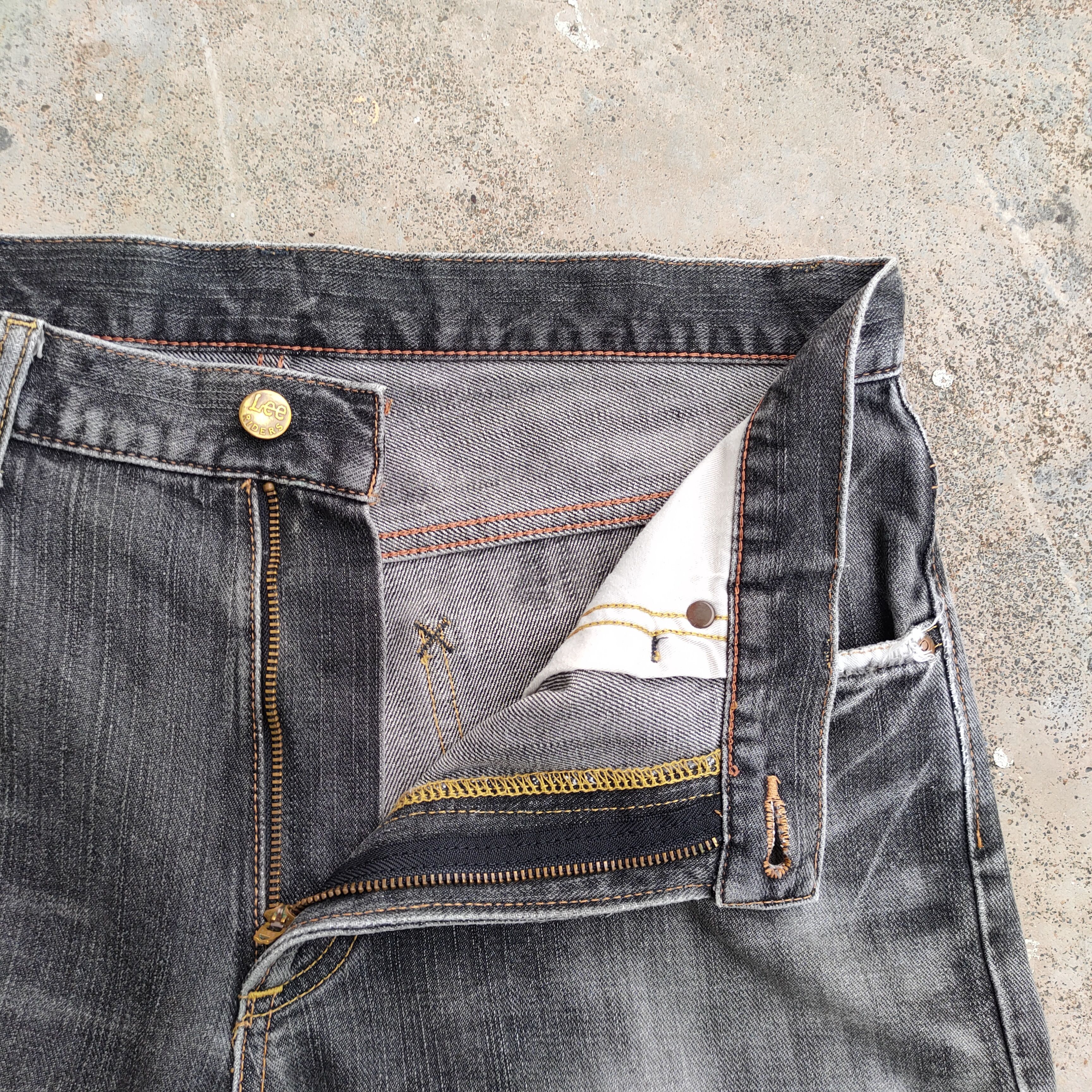 Jean × Lee × Vintage W34 VINTAGE LEE BLACK RIPPED JEANS DENIM PANTS Size US 34 / EU 50 - 8 Thumbnail