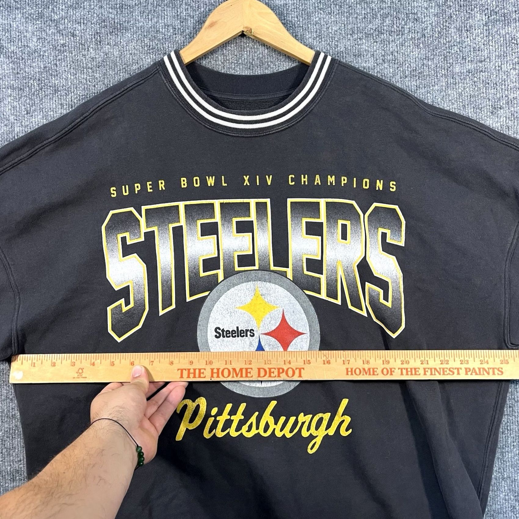 Abercrombie & Fitch VINTAGE Abercrombie & Fitch Sweatshirt Mens L NFL Pittsburgh Steelers Super Bowl Black Size US L / EU 52-54 / 3 - 4 Thumbnail