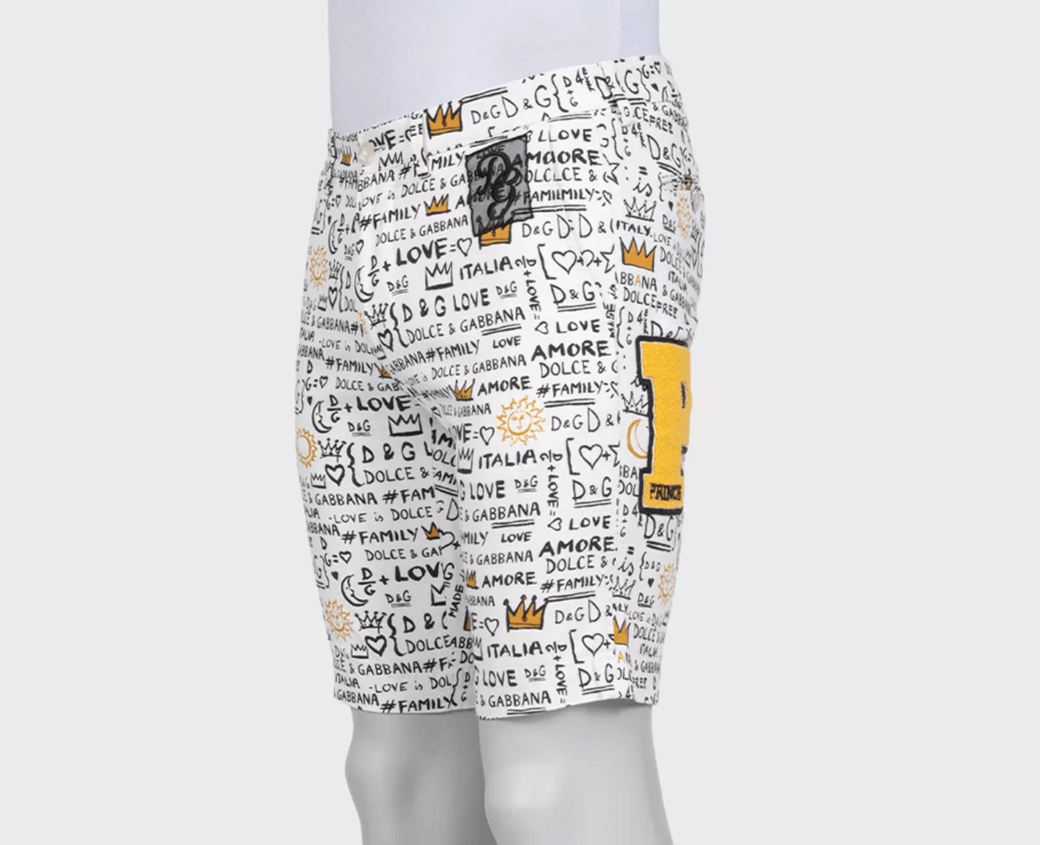 Dolce & Gabbana Dolce & Gabbana White Logo Shorts Men EU46 S Size US 30 / EU 46 - 2 Thumbnail