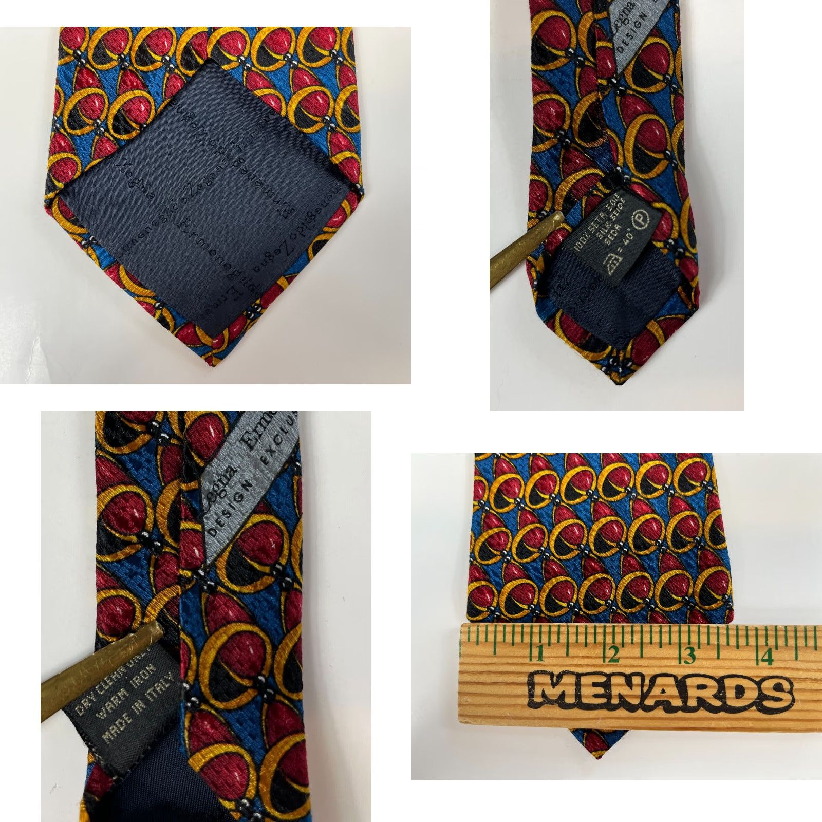 Ermenegildo Zegna VINTAGE Ermenegildo Zegna Men’s Tie Size ONE SIZE - 8 Thumbnail