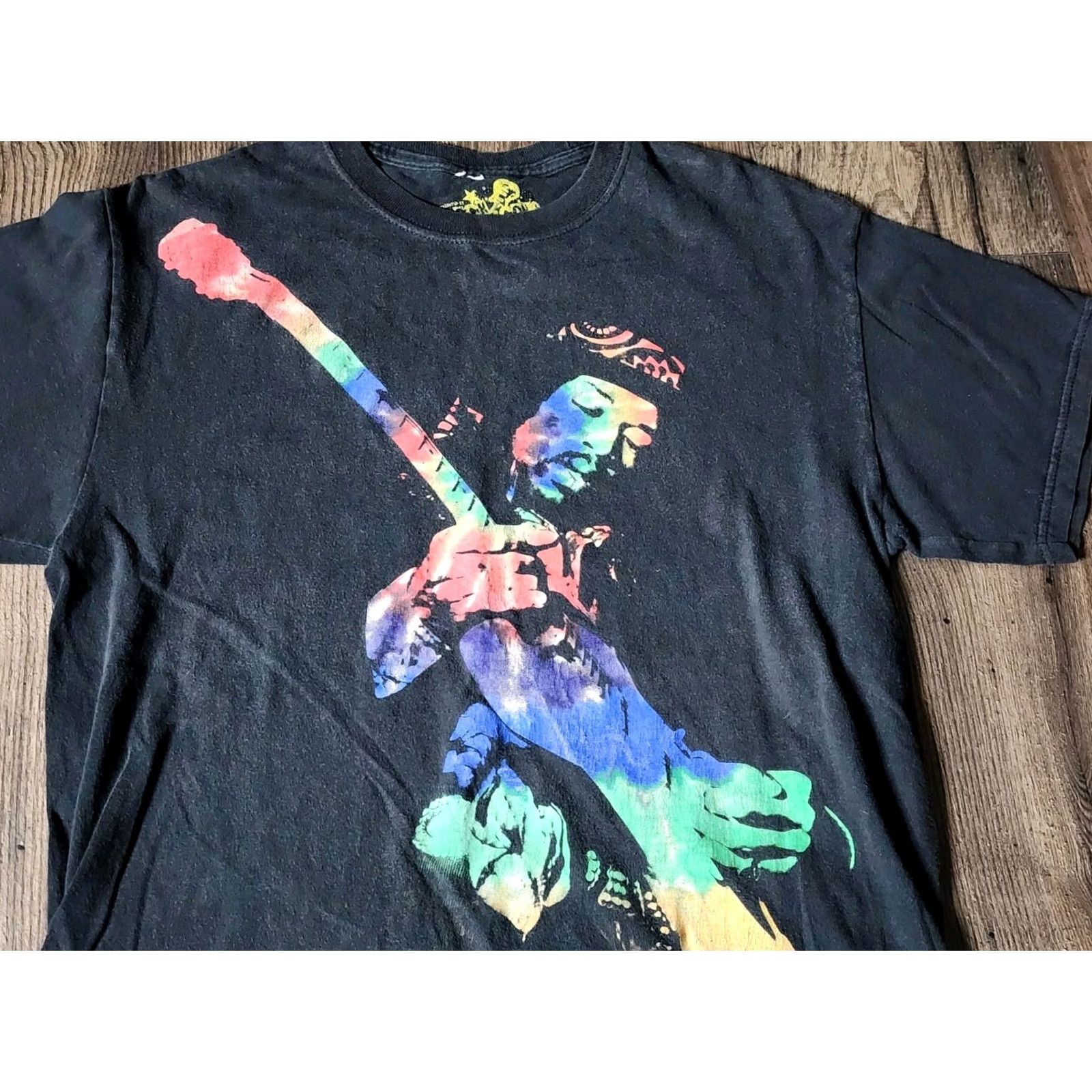 Etro VINTAGE Rock Icons Jimi Hendrix Tie Dye Logo Band Tee T Shirt Mens M Black Cotton Graphic Print Short Sleeve Crew Neck 2000s Size US M / EU 48-50 / 2 - 4 Thumbnail