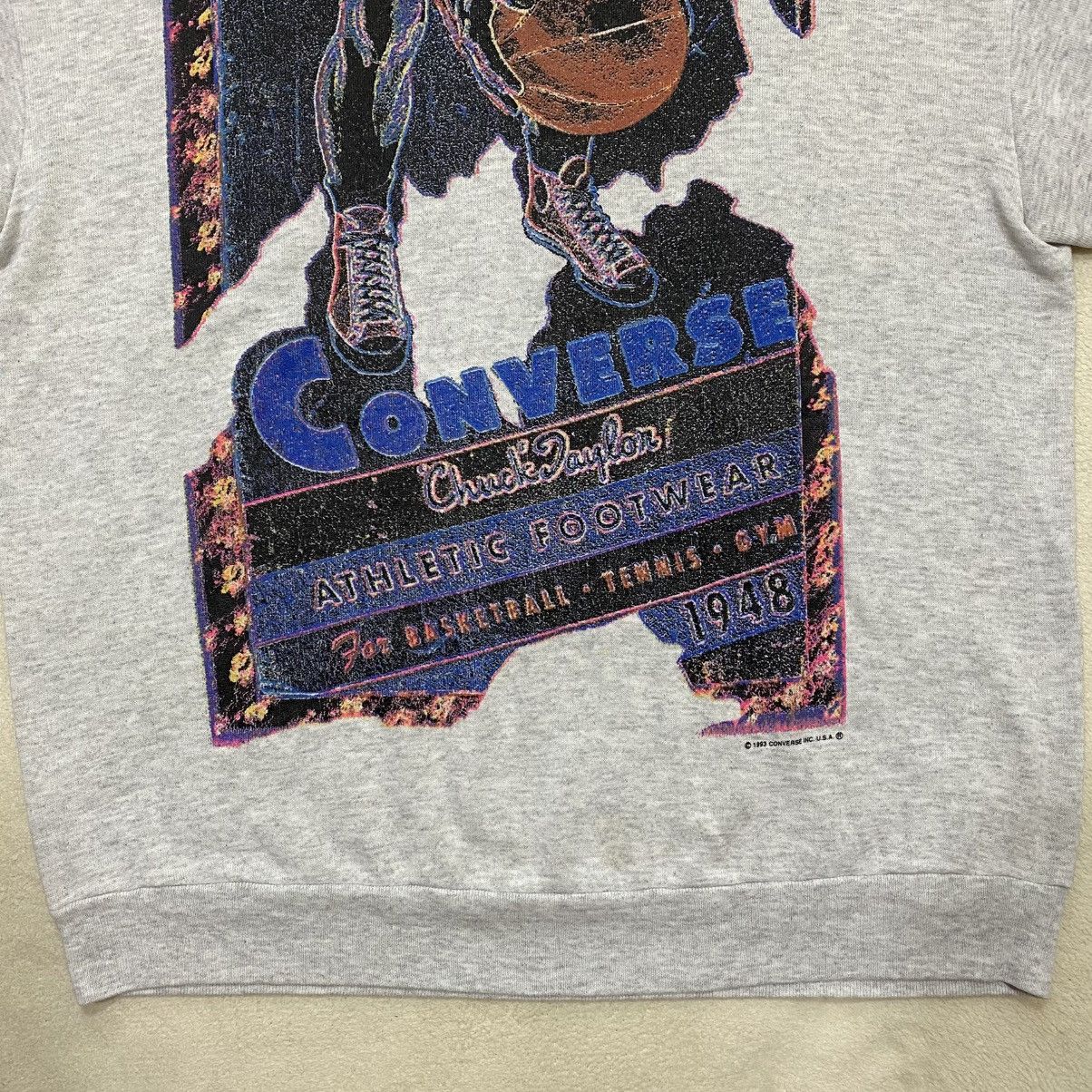Converse × Vintage Vintage 1993 CONVERSE Big Print Sweatshirt Size US M / EU 48-50 / 2 - 3 Thumbnail
