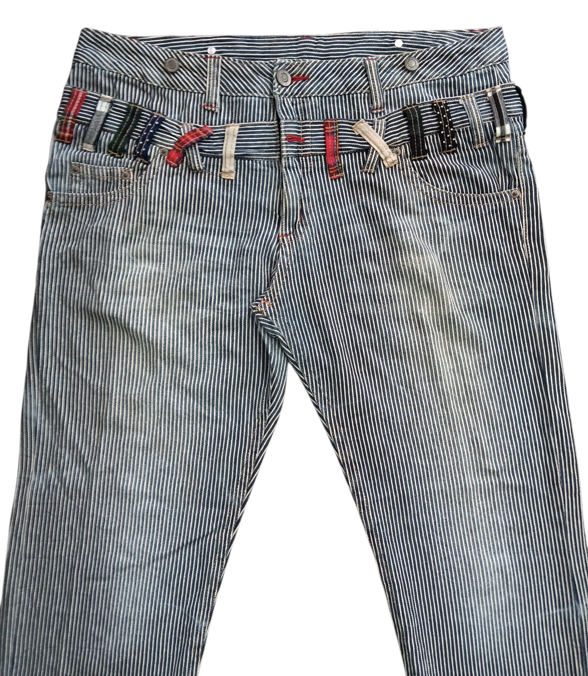 Other Double Waist Striped Jeans Size US 38 / EU 54 - 6 Thumbnail