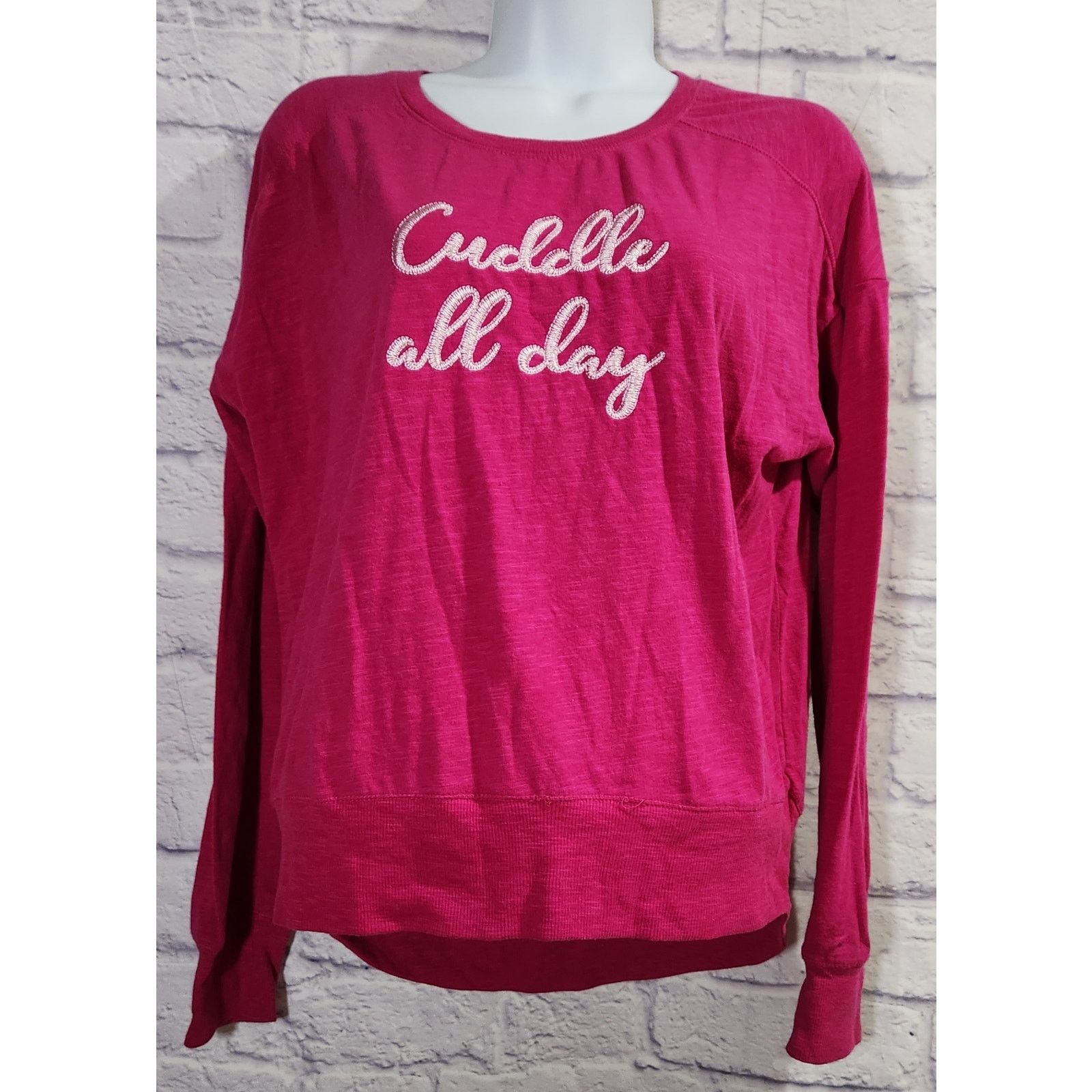 Other Secret Treasures Fuchsia Embroidered Cuddle All Day Top S Size S / US 4 / IT 40 - 1 Thumbnail
