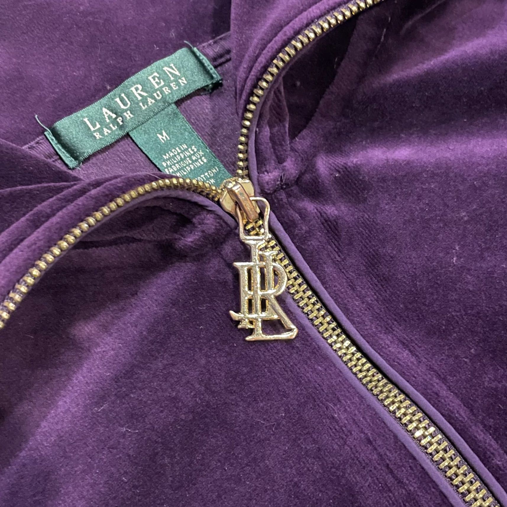 Ralph Lauren Lauren Ralph Lauren Velvet Track Full Zip Jacket Womens M Purple Gold Crest Logo Size M / US 6-8 / IT 42-44 - 5 Thumbnail