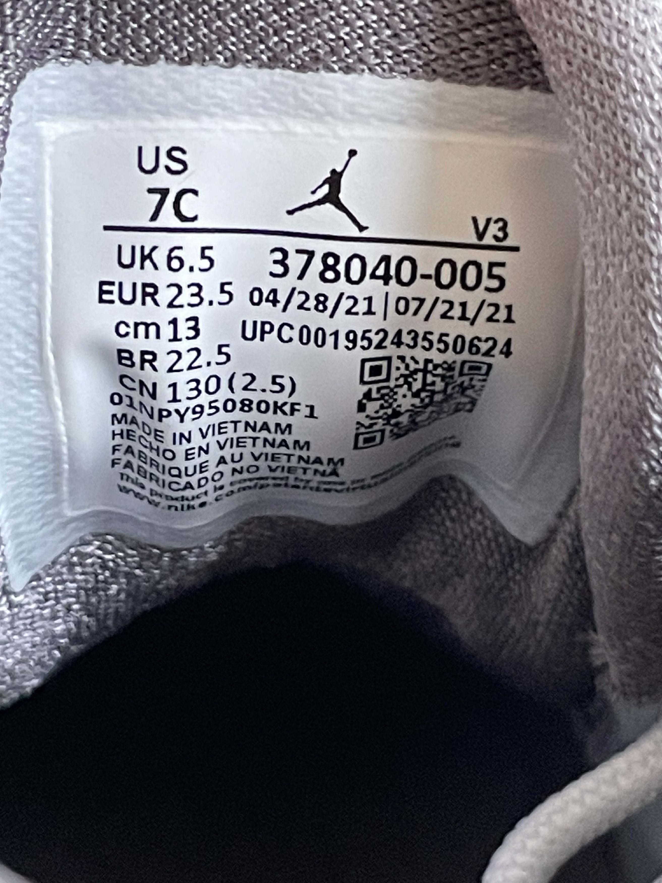 Jordan Brand Jordan 11 Retro TD 7C EU 23.5 Size US 7 / IT 37 - 4 Thumbnail