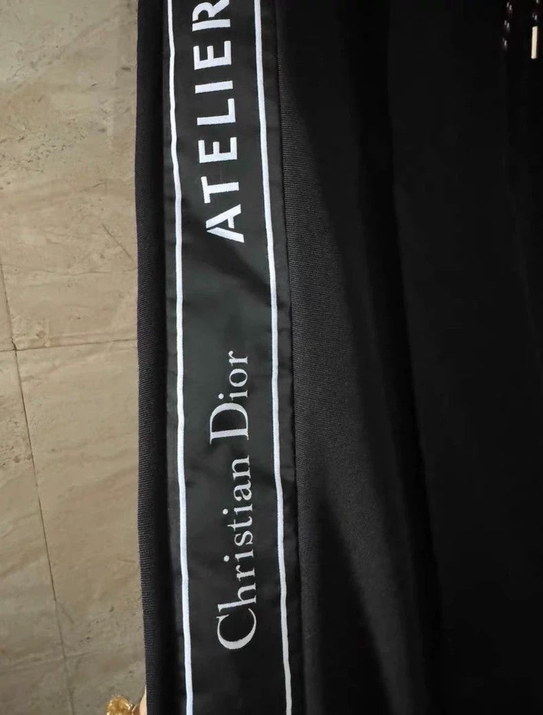 Dior dior casual black wool pants with logo Size US 44 / EU 60 - 2 Thumbnail