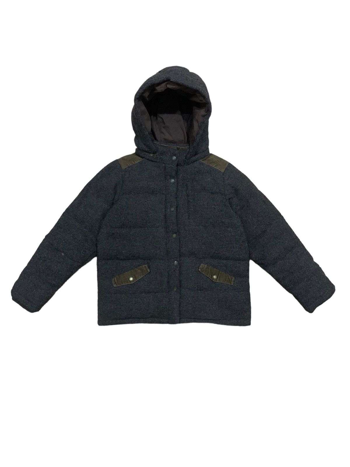 image of Beauty Beast x Cashmere Wool Mat Quotidien Wool Style Puffer Jacket in Green, Women's