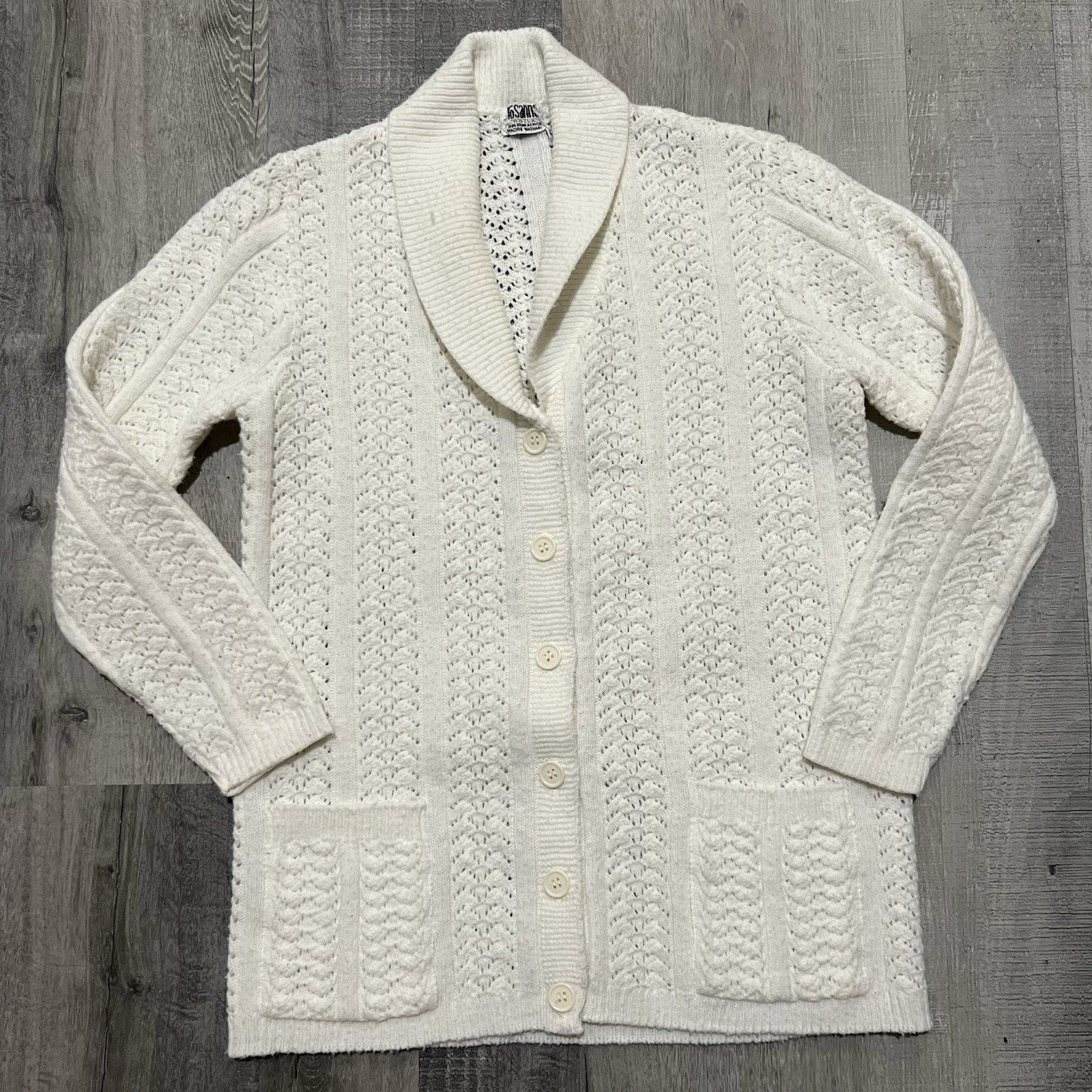 Vintage VTG Rosanna Wintuk Lace Knit Cottagecore Cardigan Sweater M Size M / US 6-8 / IT 42-44 - 1 Thumbnail