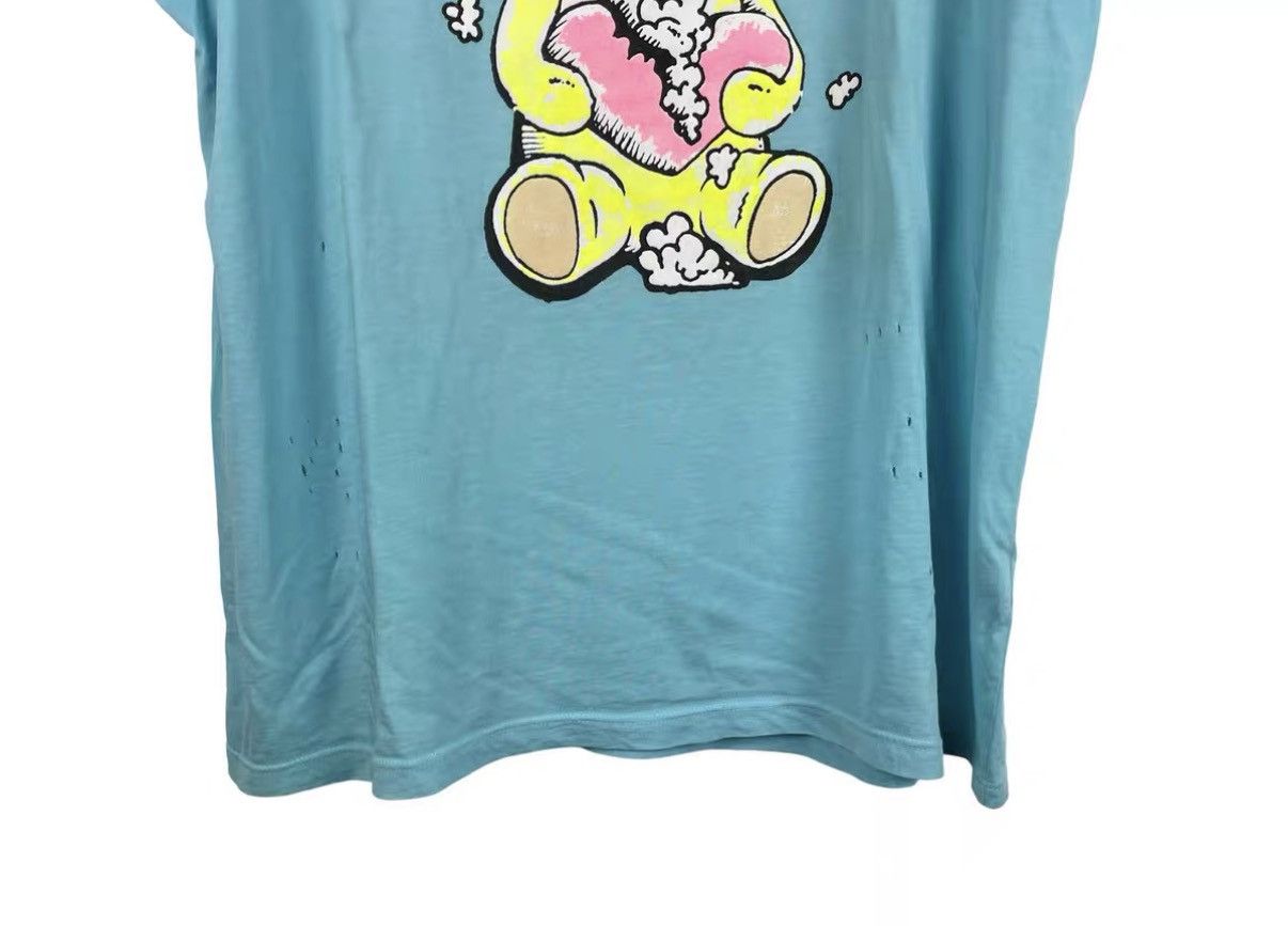 Amiri Amiri Sky Blue Shotgun Destroyed Bear Short Sleeve J31 Size US L / EU 52-54 / 3 - 4 Thumbnail