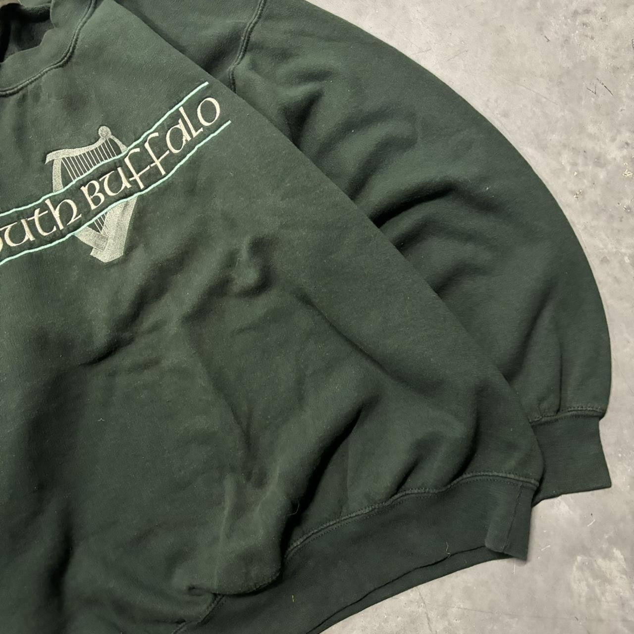Japanese Brand × Vintage Vintage 90s Forest Green South Buffalo Embroidered Essential Crewneck! Size US M / EU 48-50 / 2 - 4 Thumbnail