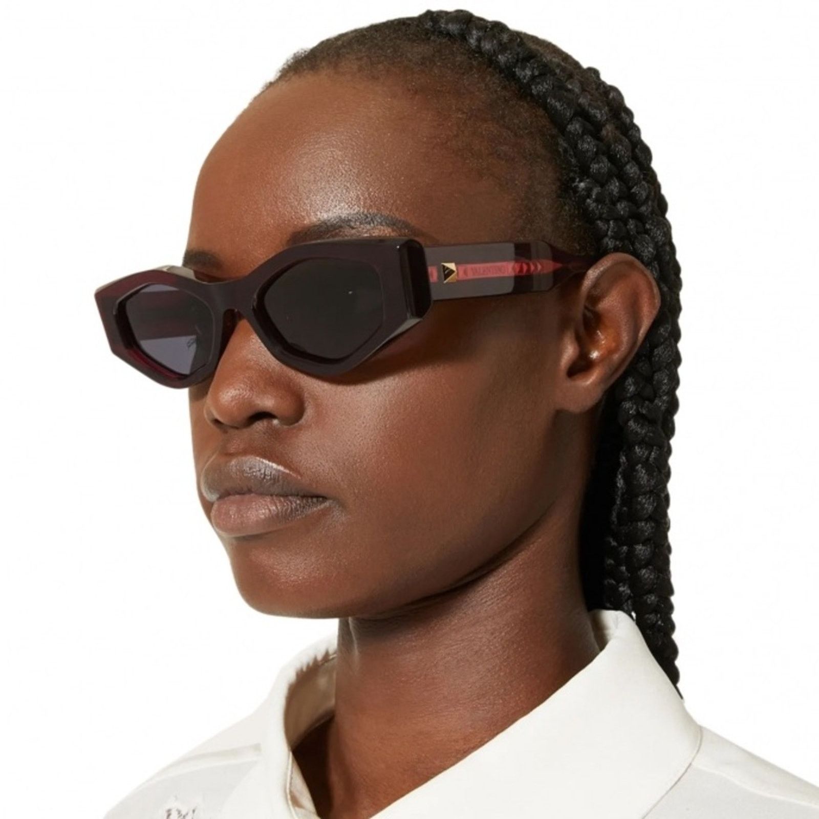 Valentino New! Valentino VLS 101B Purple Geometric Sunglasses Size ONE SIZE - 2 Thumbnail