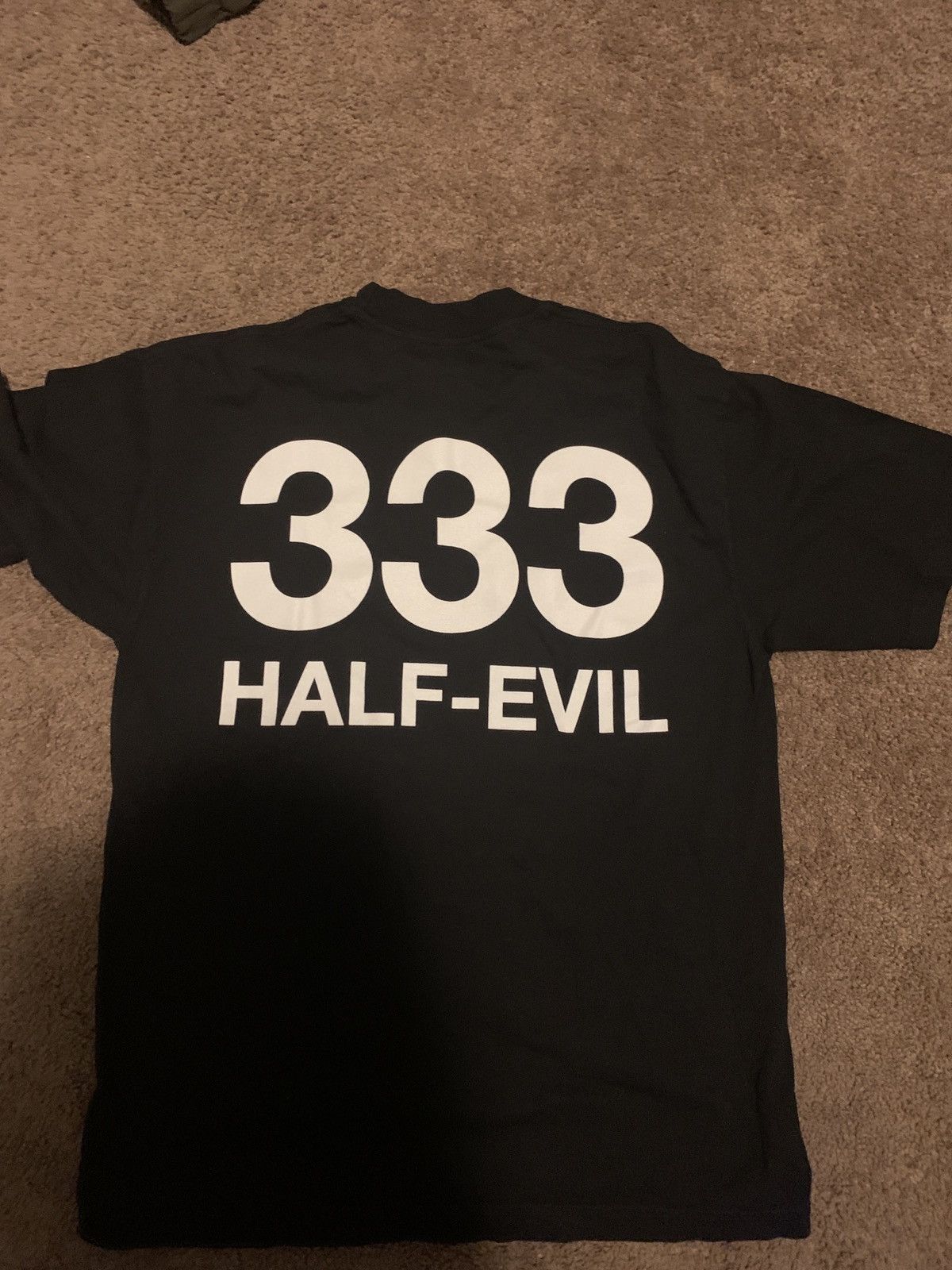 Half Evil × Supreme HALF EVIL BLACK AND WHITE LOGO TEE Size US M / EU 48-50 / 2 - 2 Thumbnail