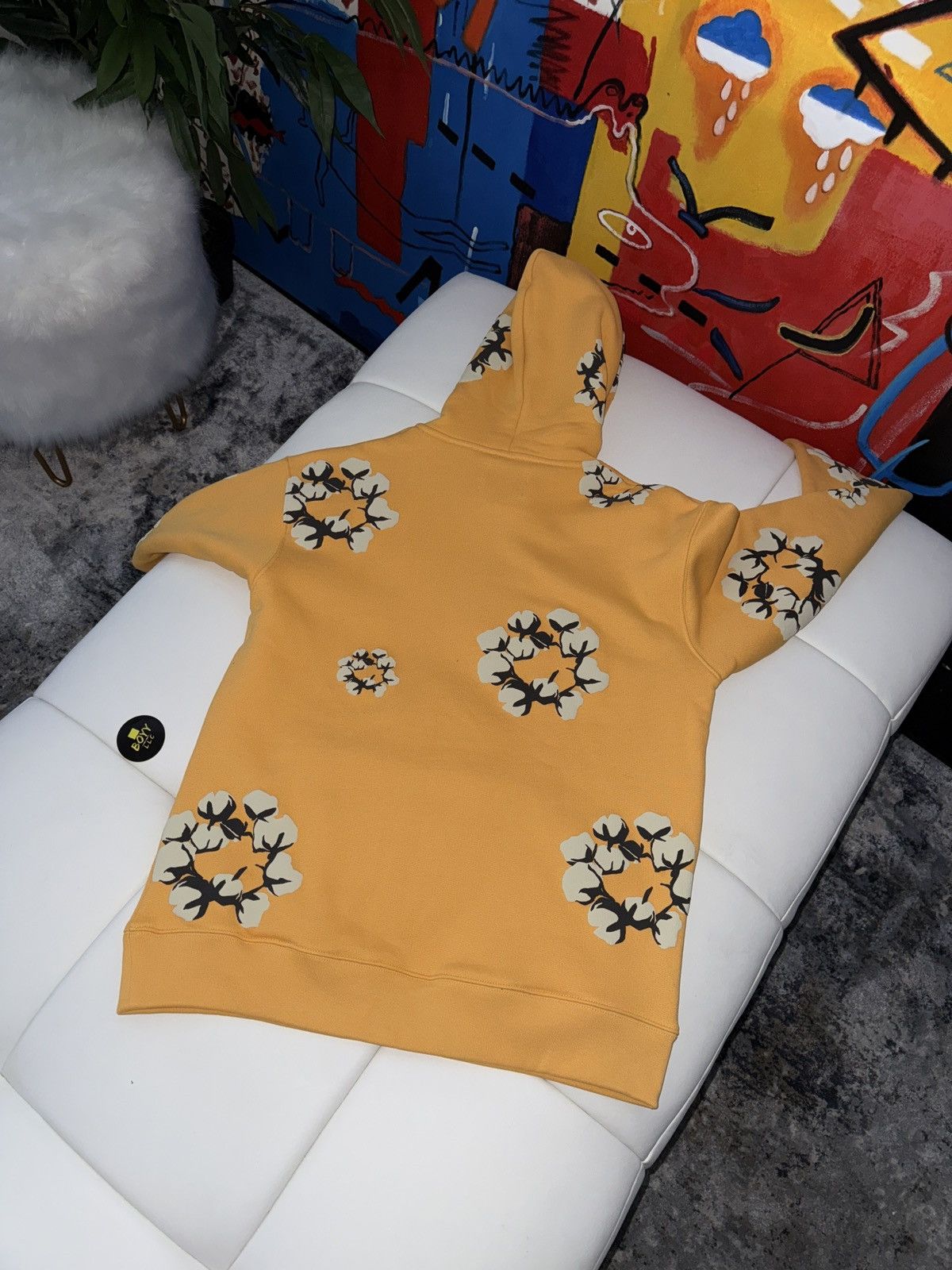 Cactus Plant Flea Market × DENIM TEARS Cactus denim wreath hoodie Size US M / EU 48-50 / 2 - 2 Thumbnail