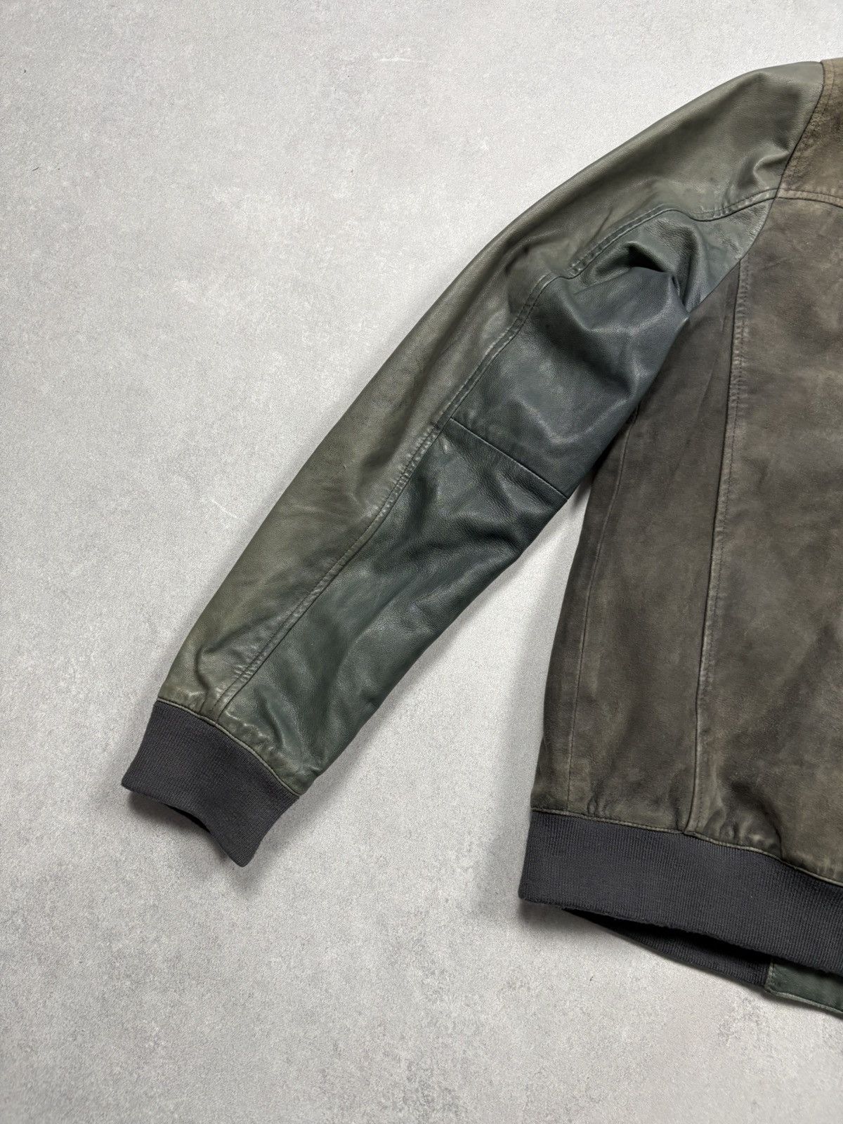 Hackett Hackett London Two-Tone Goat & Lamb Leather Bomber Jacket L Size US L / EU 52-54 / 3 - 12 Thumbnail