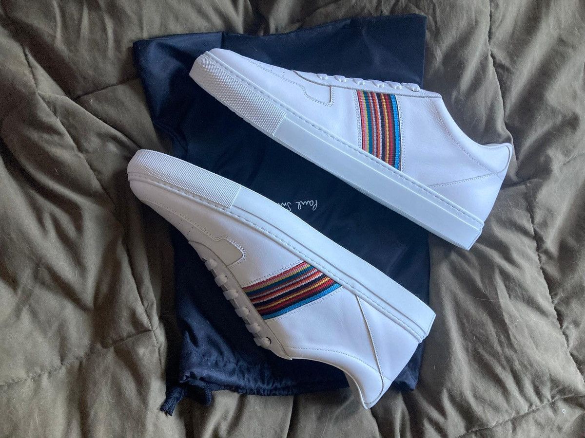 Paul Smith Paul Smith Fermi White Leather Sneakers Size US 12 / EU 45 - 1 Thumbnail