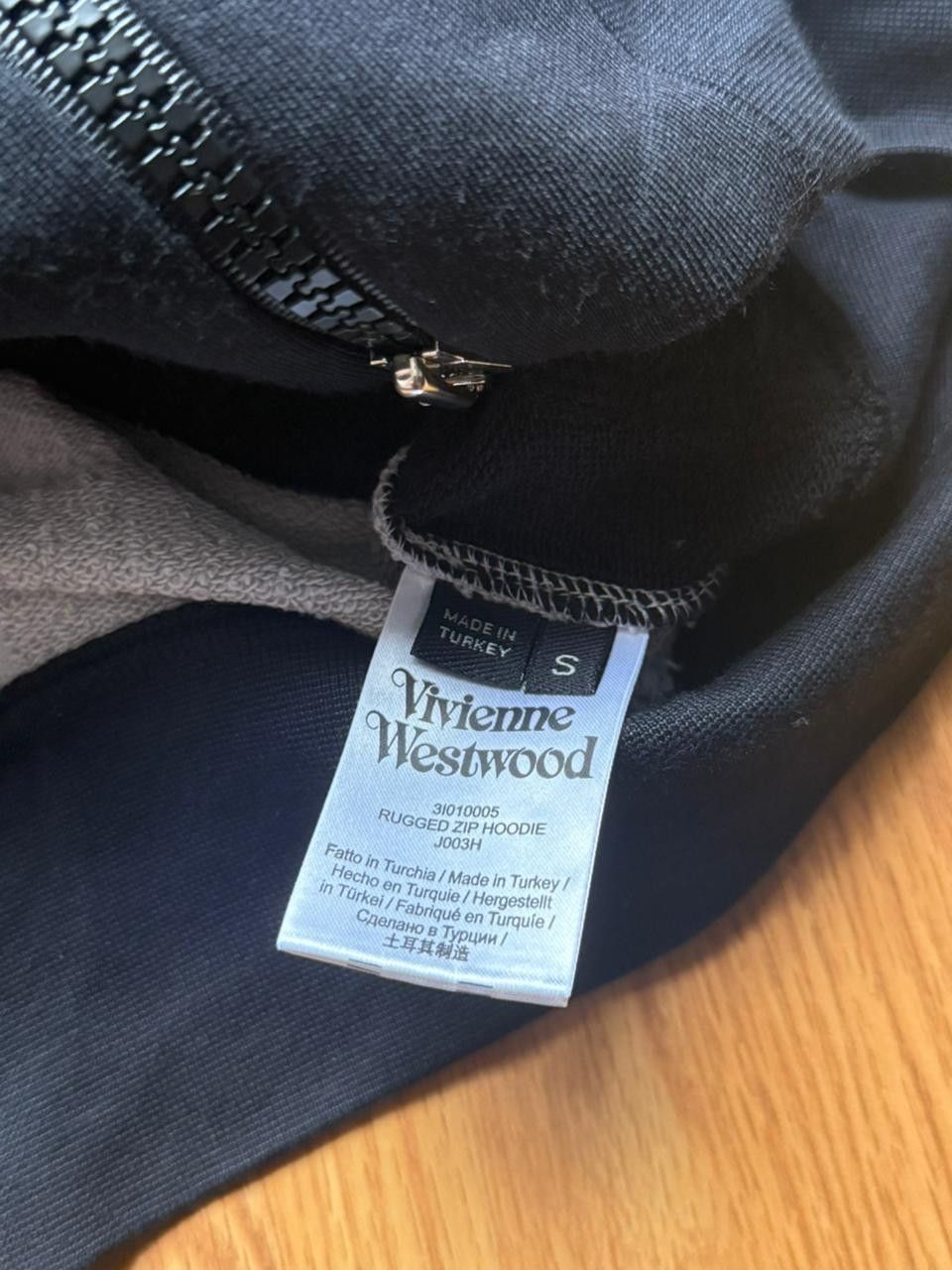 Vivienne Westwood CC28 Big Orb Logo Zip Hoodie in Black/Grey Size US S / EU 44-46 / 1 - 3 Thumbnail