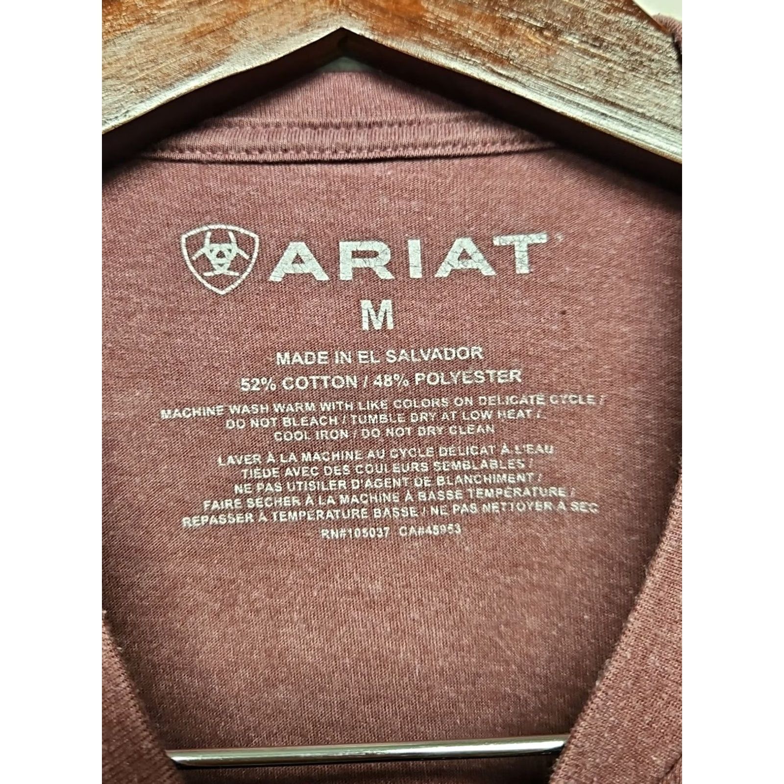 Ariat Ariat Nashville Graphic T-Shirt Men’s Medium Western Logo Tee Wine Red Color Size US M / EU 48-50 / 2 - 4 Thumbnail