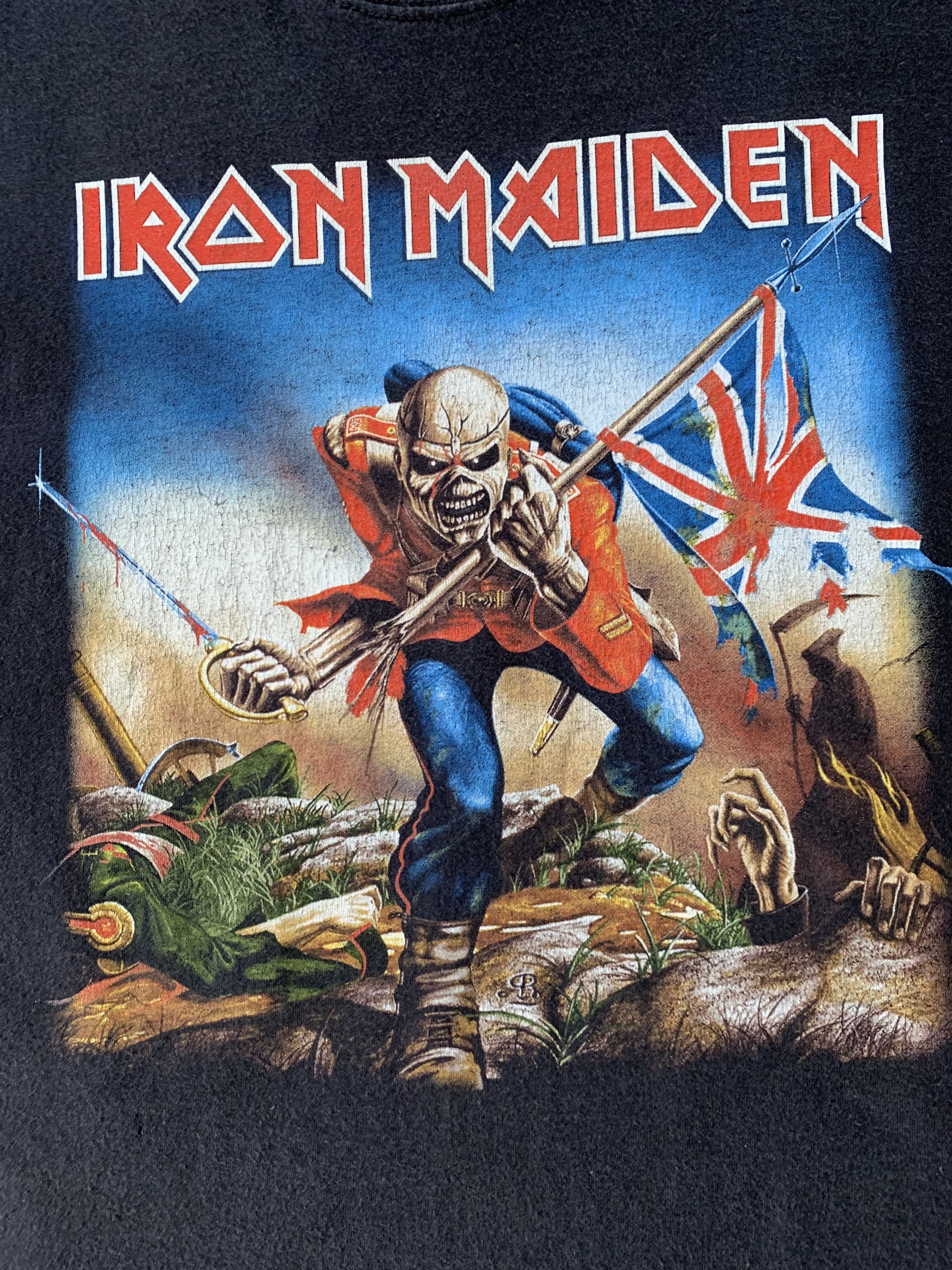 Fruit Of The Loom Vintage Iron Maiden The Trooper Band T Shirt Size US L / EU 52-54 / 3 - 6 Thumbnail
