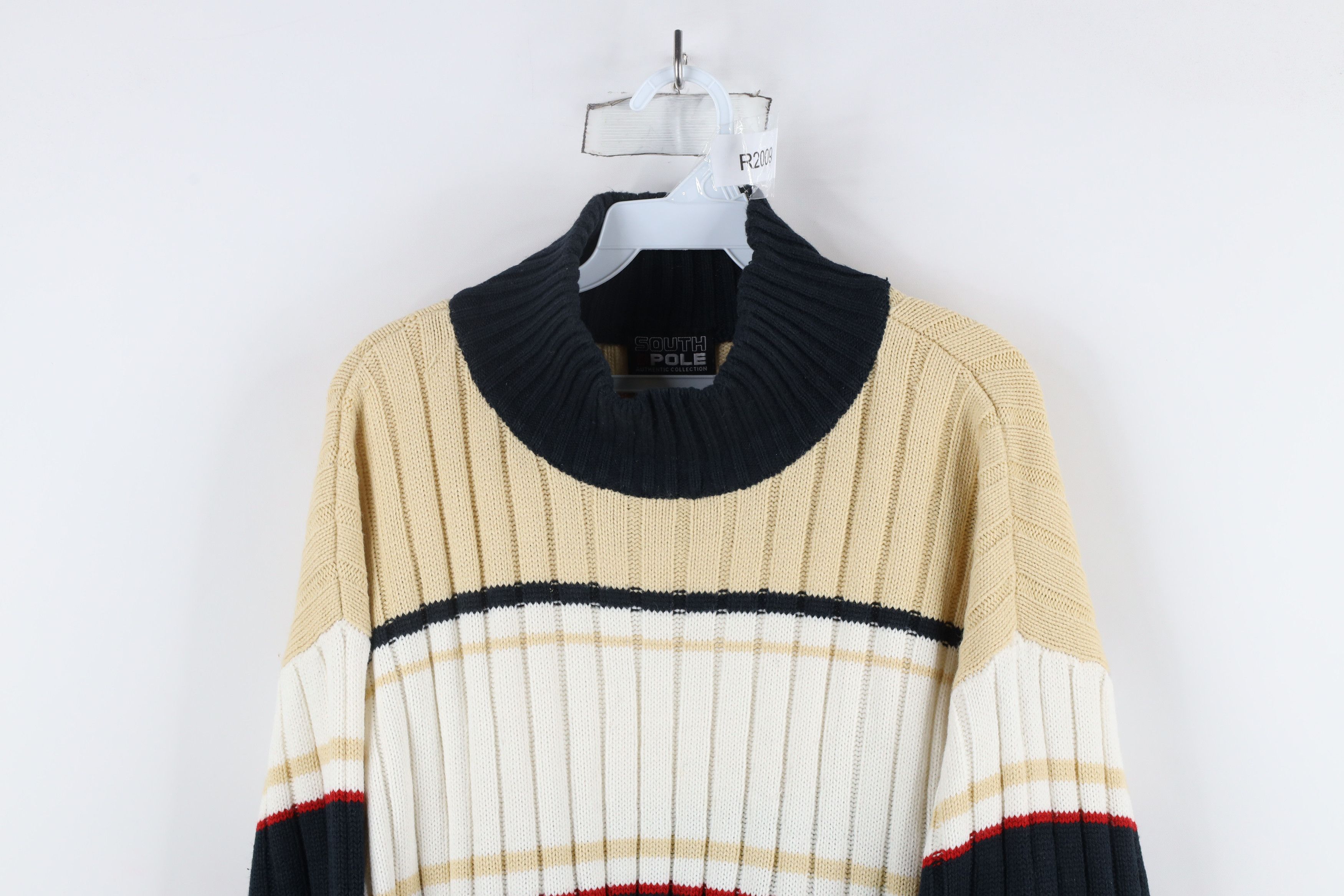 Southpole × Vintage Vintage 90s Southpole Chunky Ribbed Knit Mock Neck Sweater Size US XL / EU 56 / 4 - 2 Thumbnail