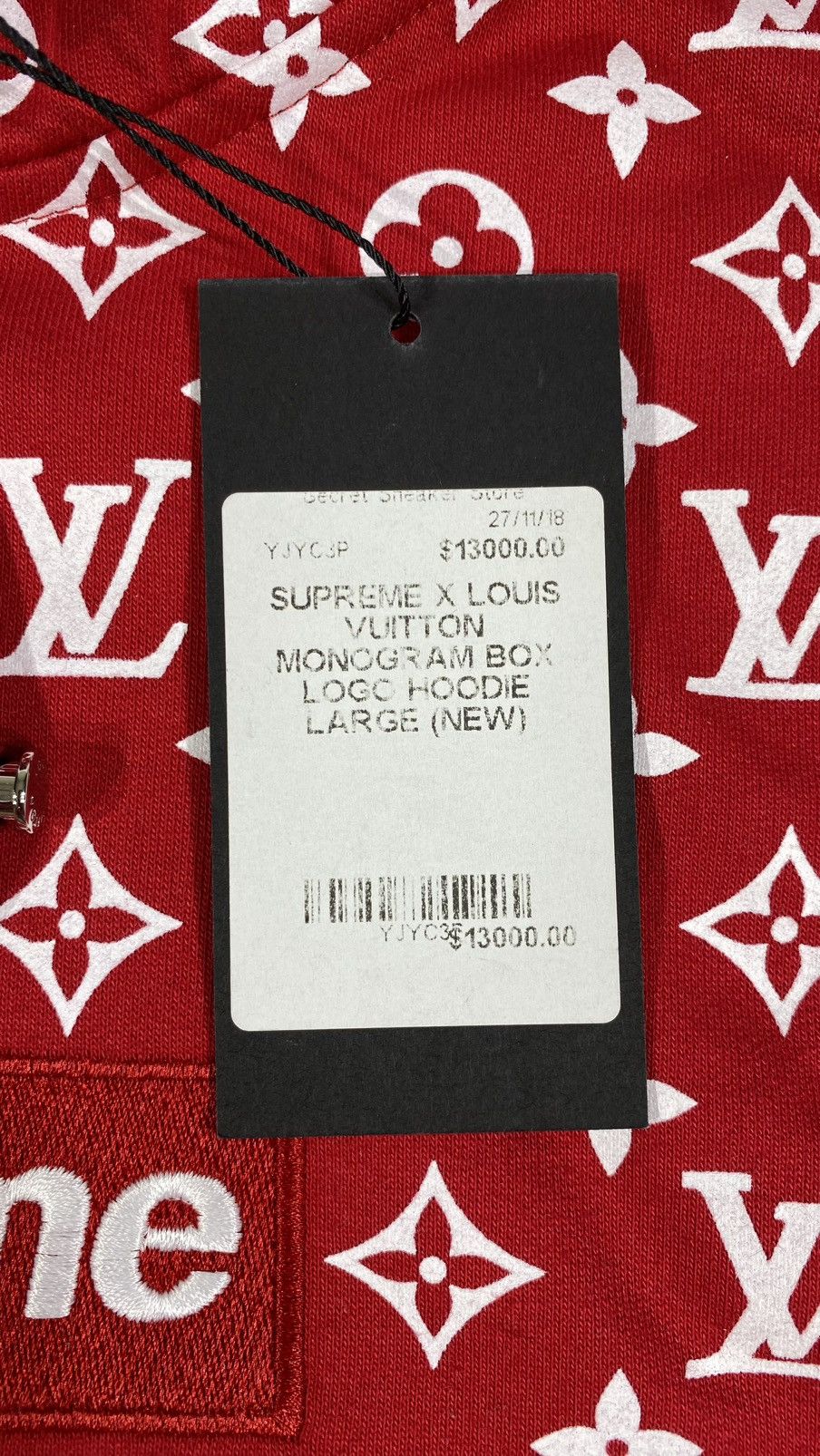 Louis Vuitton × Supreme LOUIS VUITTON X SUPREME L Box Logo Hoodie Size US L / EU 52-54 / 3 - 6 Thumbnail