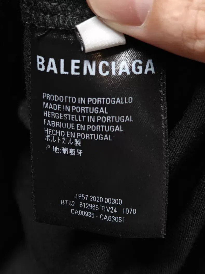 Balenciaga Balenciaga Black Crew Letter Short Sleeve T-Shirt Size US S / EU 44-46 / 1 - 4 Thumbnail