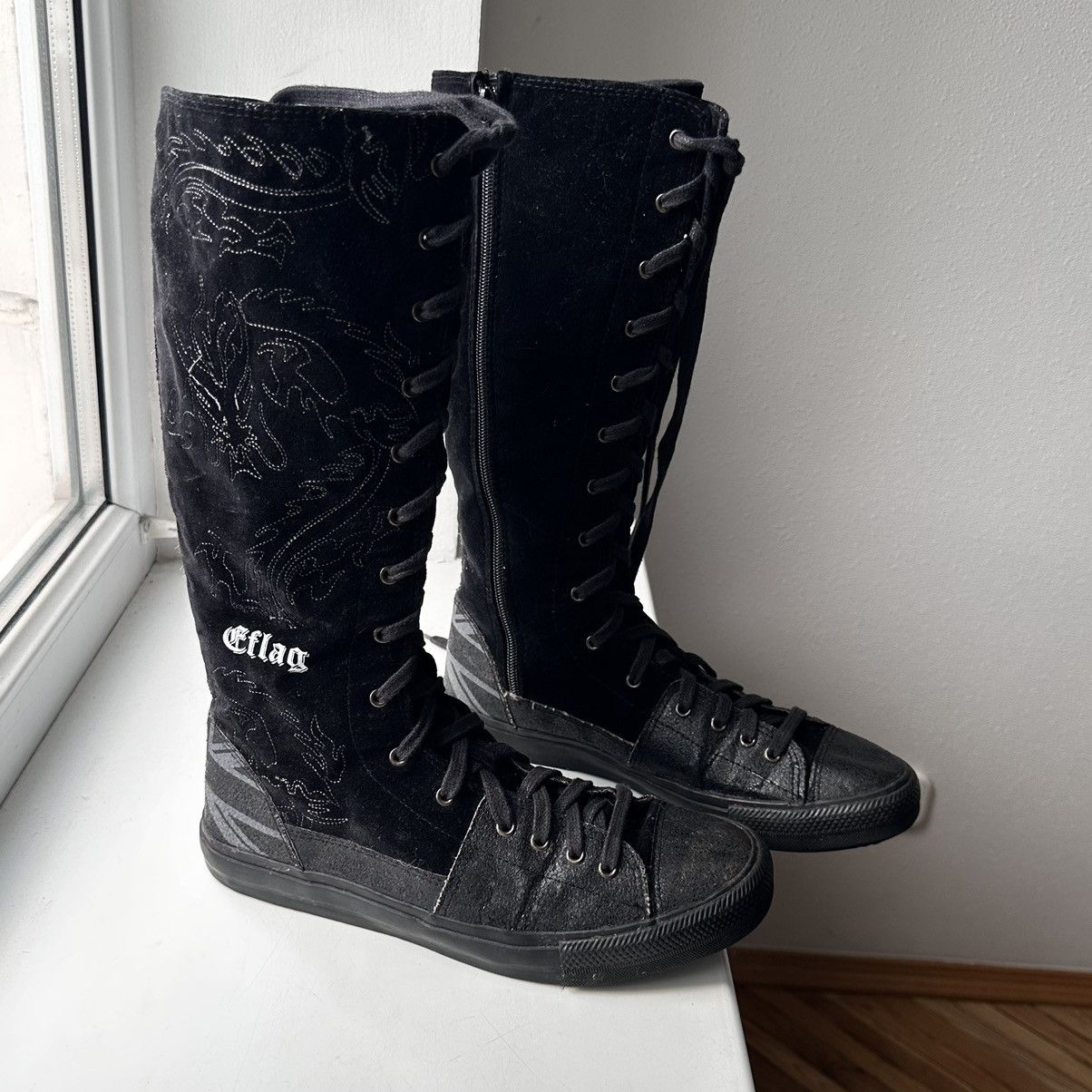 Adidas × Y's Japan Punk Yohji Yamamoto Style Boxing Biker Converse Vibe Size US 9.5 / EU 42-43 - 3 Thumbnail