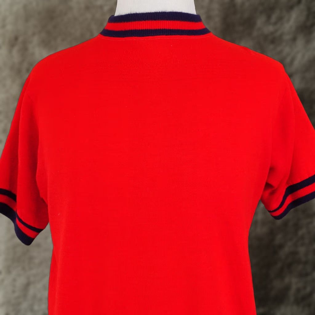 Vintage VINTAGE RED 2-TONE SHORT SLEEVE SWEATSHIRT L 60s 70s Mens Size US L / EU 52-54 / 3 - 1 Thumbnail