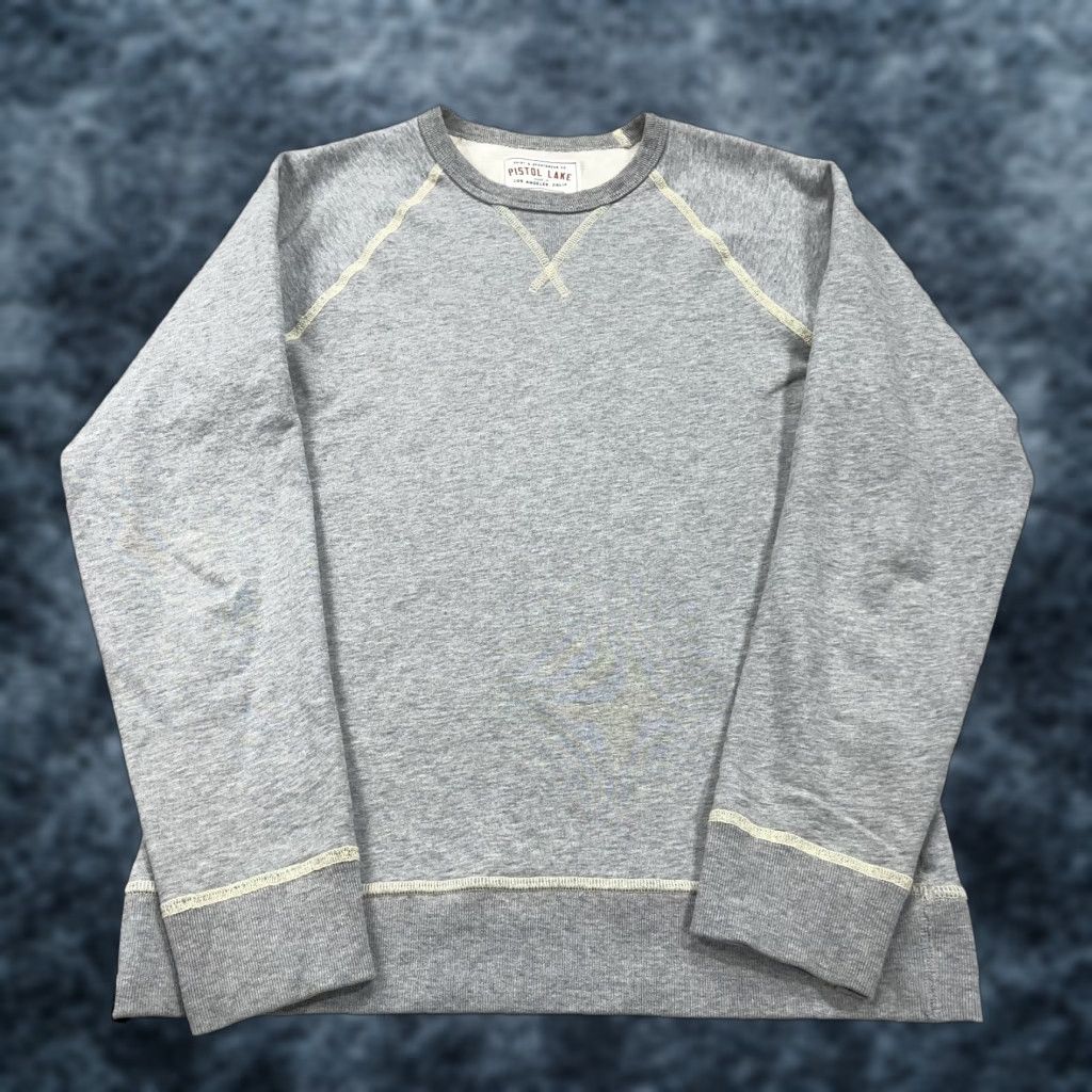 Pistola Pistol Lake Sweatshirt Mens Small Gray Raglan Single V Made USA 100% Cotton Crew Size US S / EU 44-46 / 1 - 1 Thumbnail