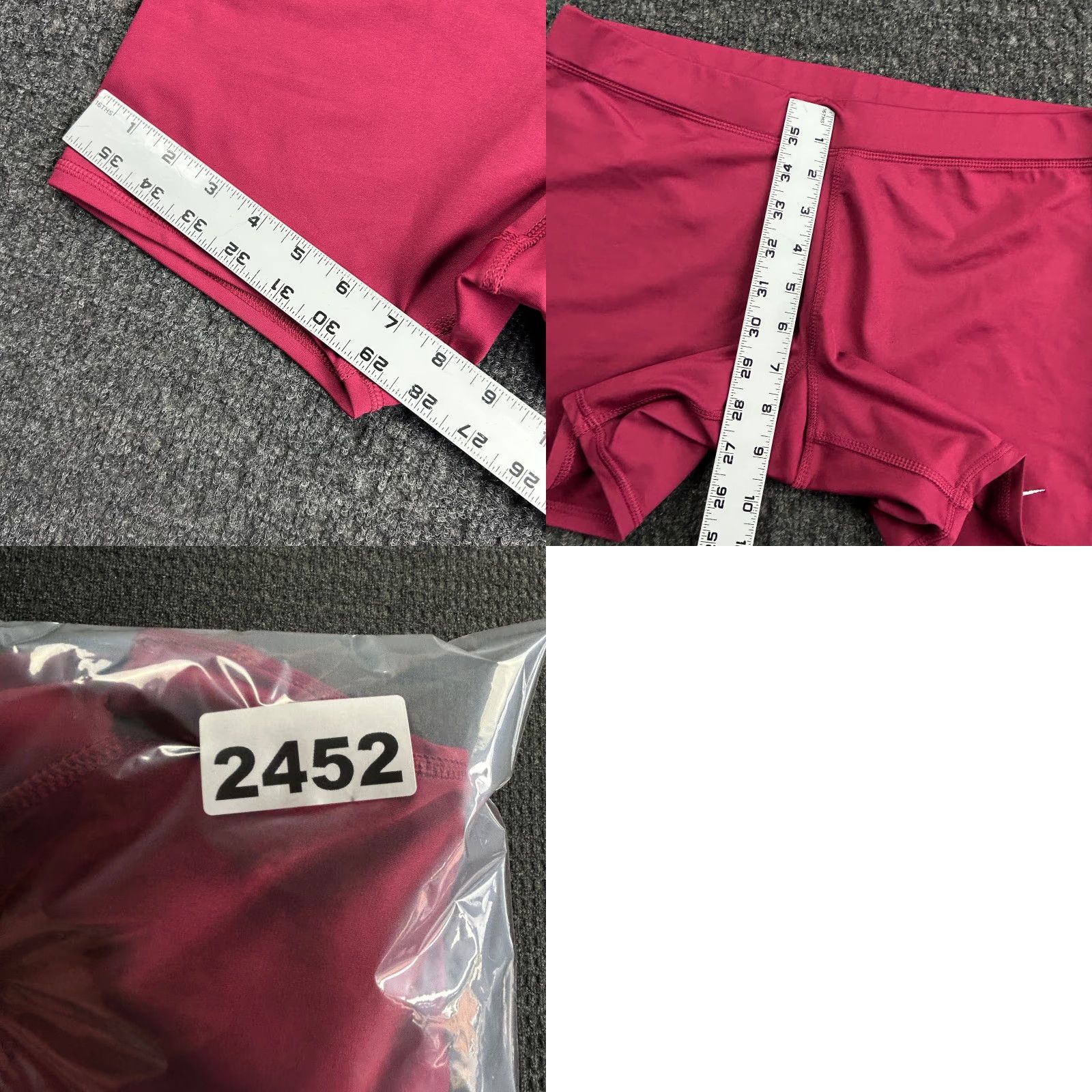 Nike Nike Fit Dry Bike Shorts Women L Maroon Size 36" / US 14 / IT 50 - 8 Thumbnail