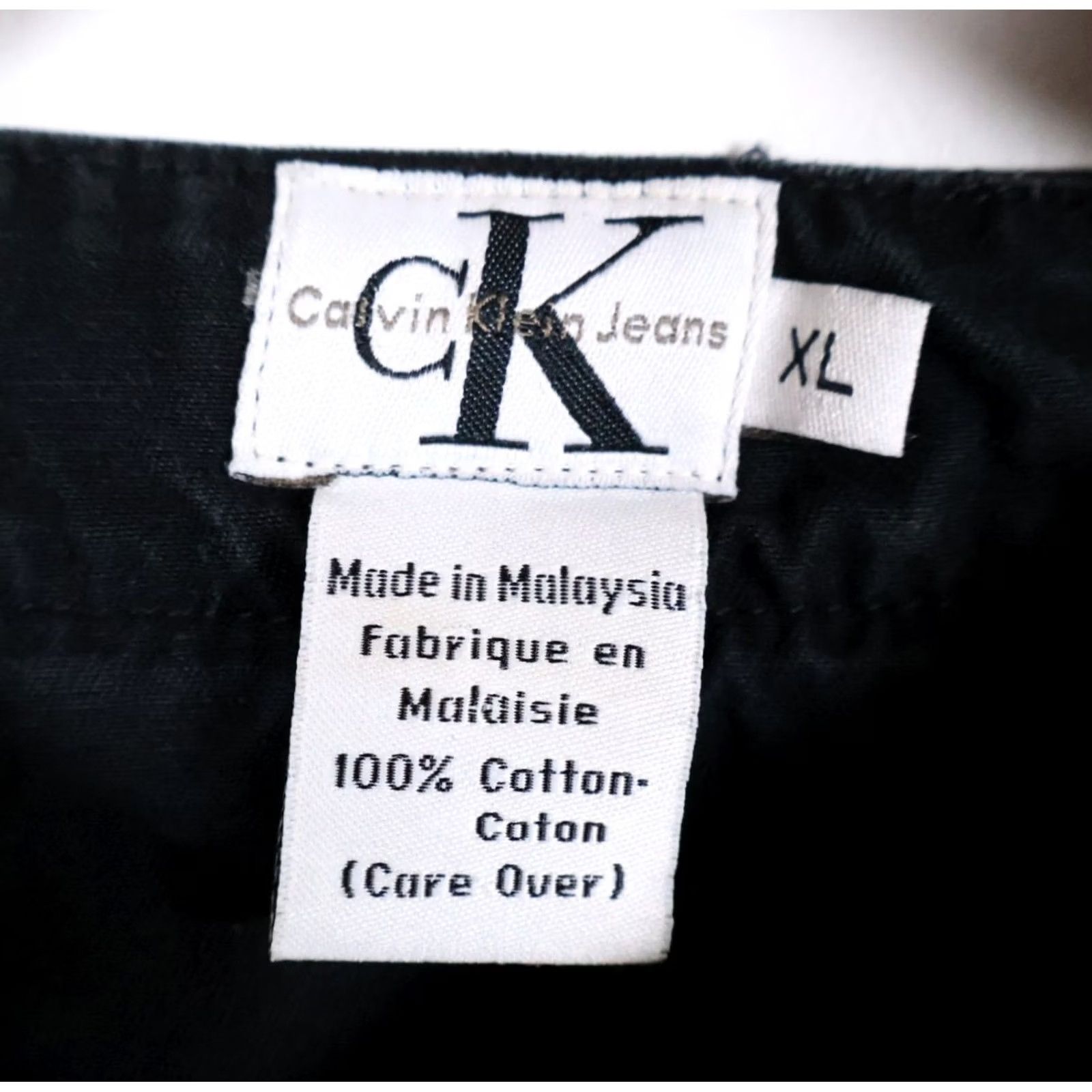 Calvin Klein VINTAGE Calvin Klein Baseball Jersey Men's M Short Sleeve Black Beige Embroidered 90s Hip Hop Retro Size US M / EU 48-50 / 2 - 3 Thumbnail