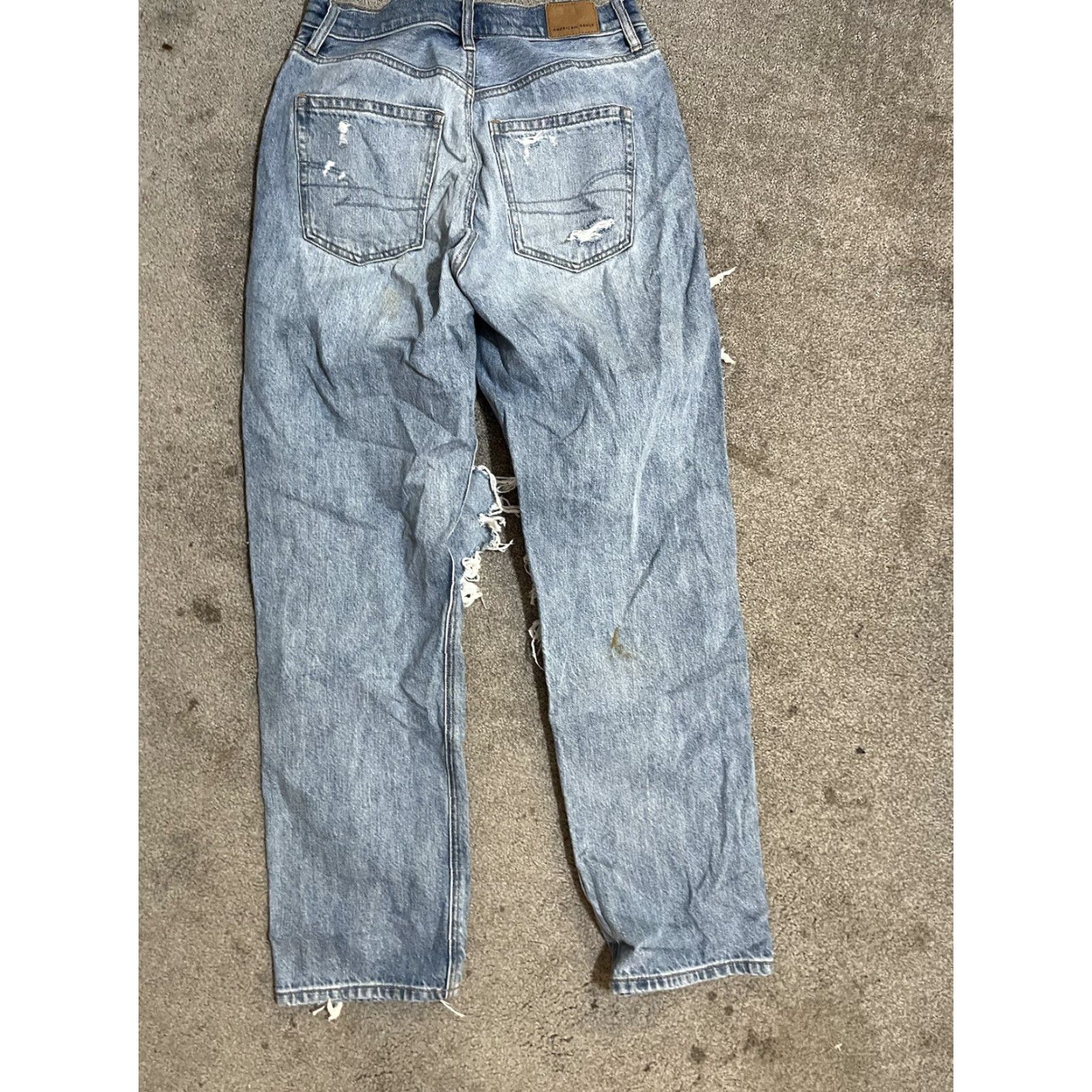 American Eagle Outfitters American Eagle Jeans Women Size 2 Destroyed Highest Rise Boyfriend 90s Blue Size 26" / US 2 / IT 38 - 2 Thumbnail