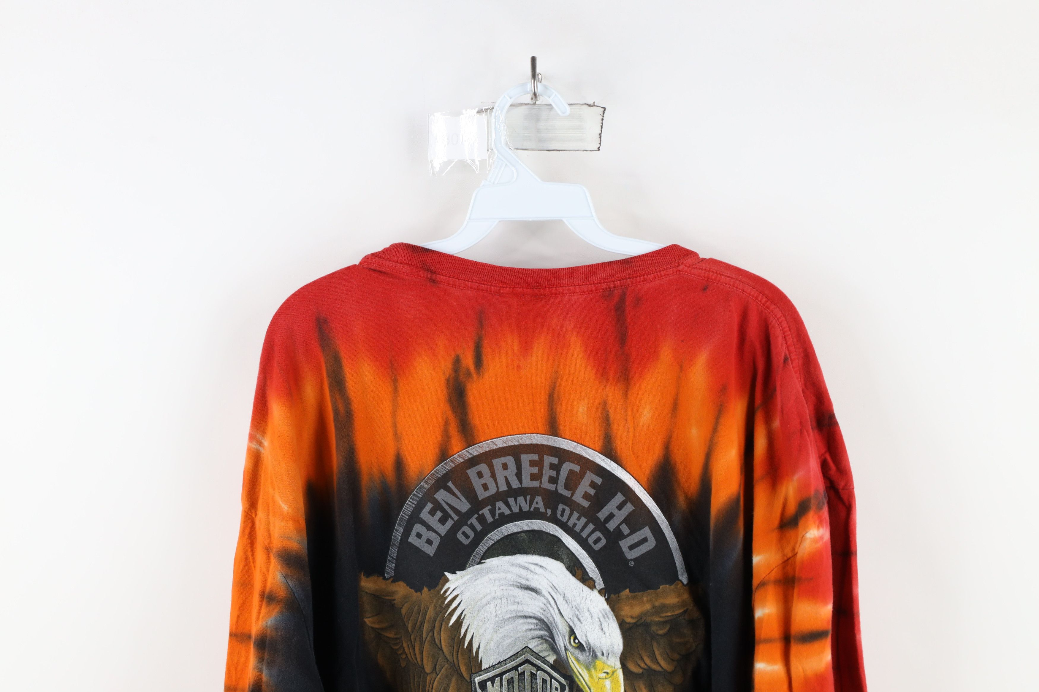 Harley Davidson × Vintage Vintage Y2K Harley Davidson Wash Eagle Long Sleeve T-Shirt Size US XXL / EU 58 / 5 - 13 Thumbnail