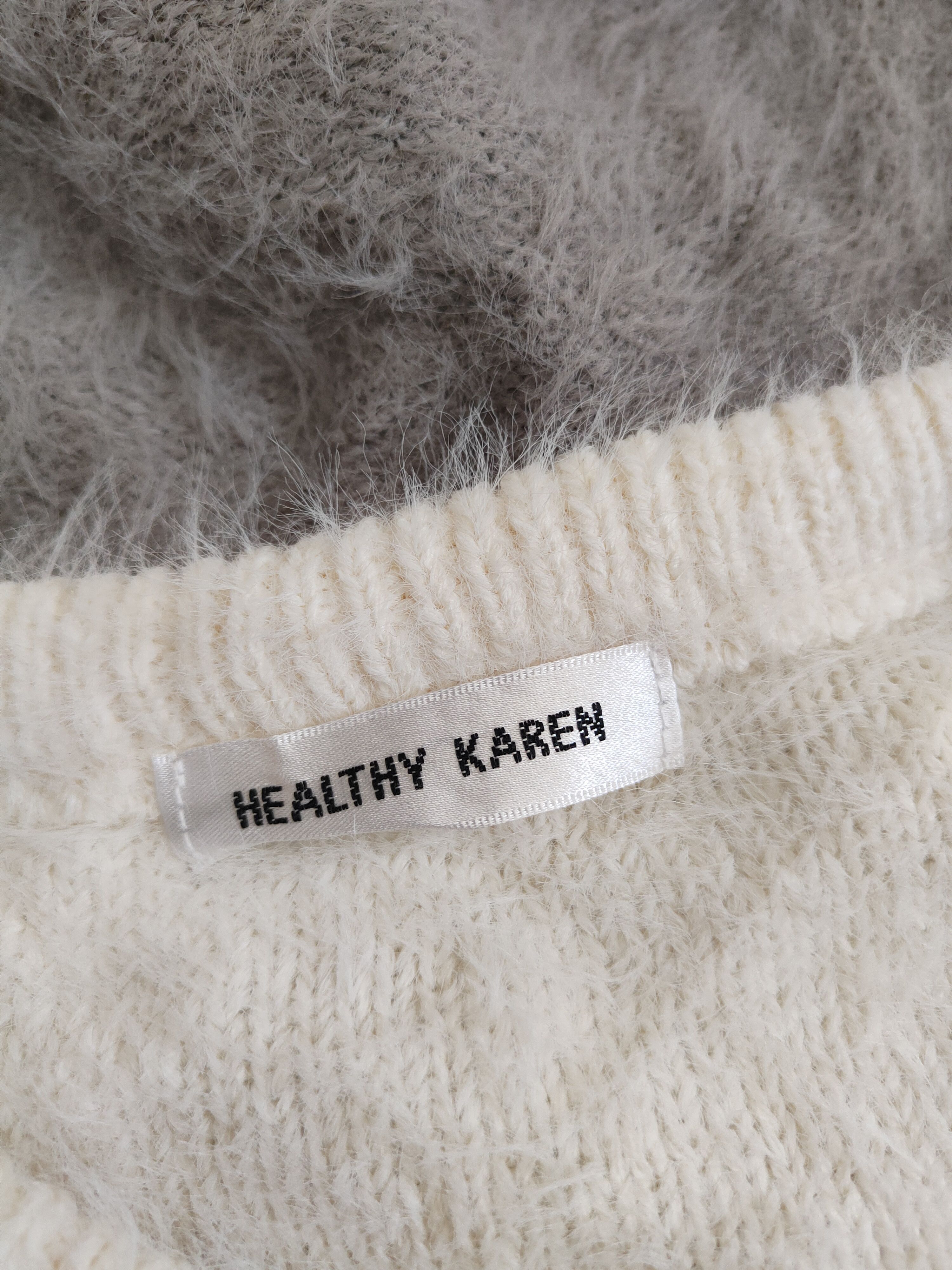 Homespun Knitwear Healthy Karen Gray Shag Shaggy Fur Mohair Knitwear #S2025 Size L / US 10 / IT 46 - 12 Thumbnail